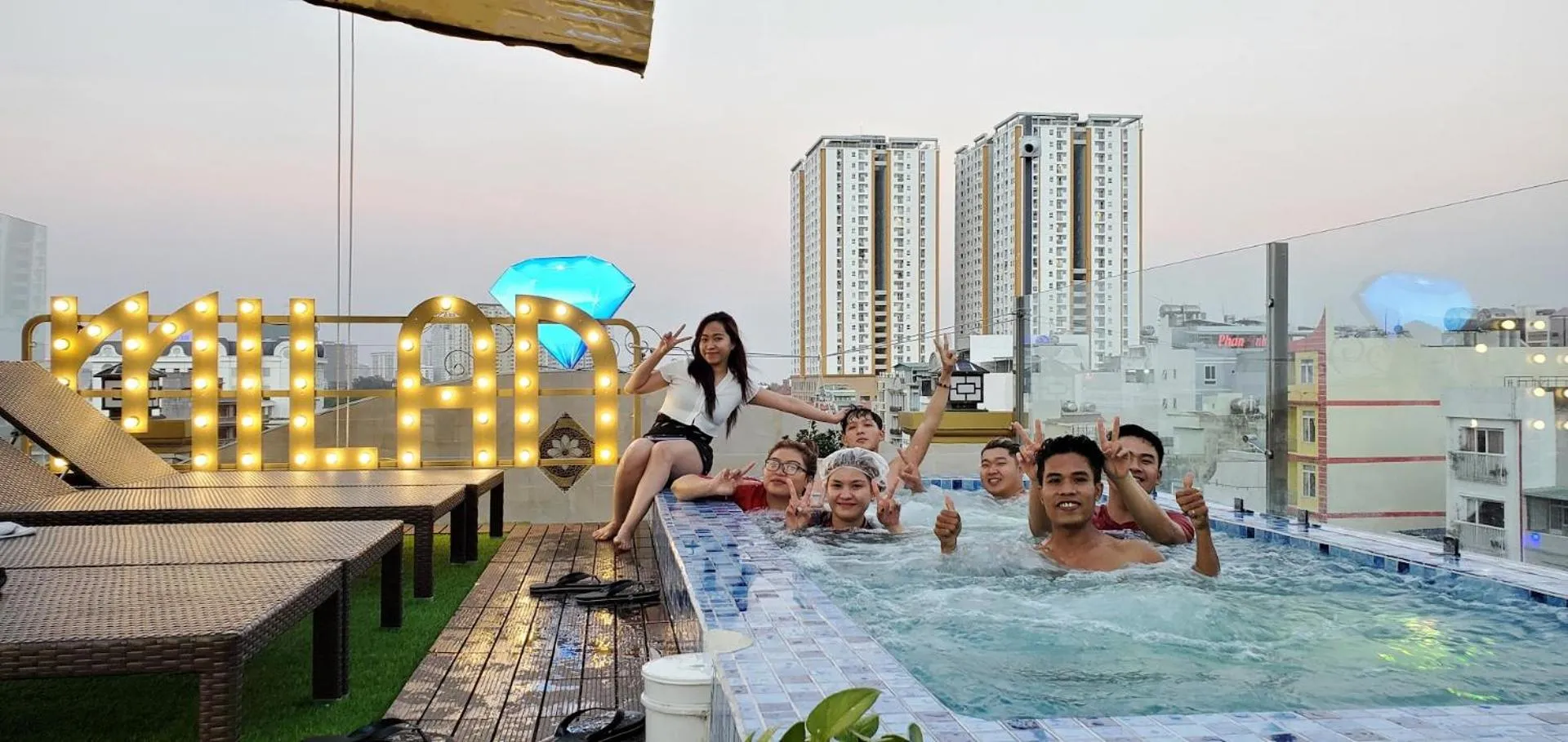 People in Milan Diamond Hotel