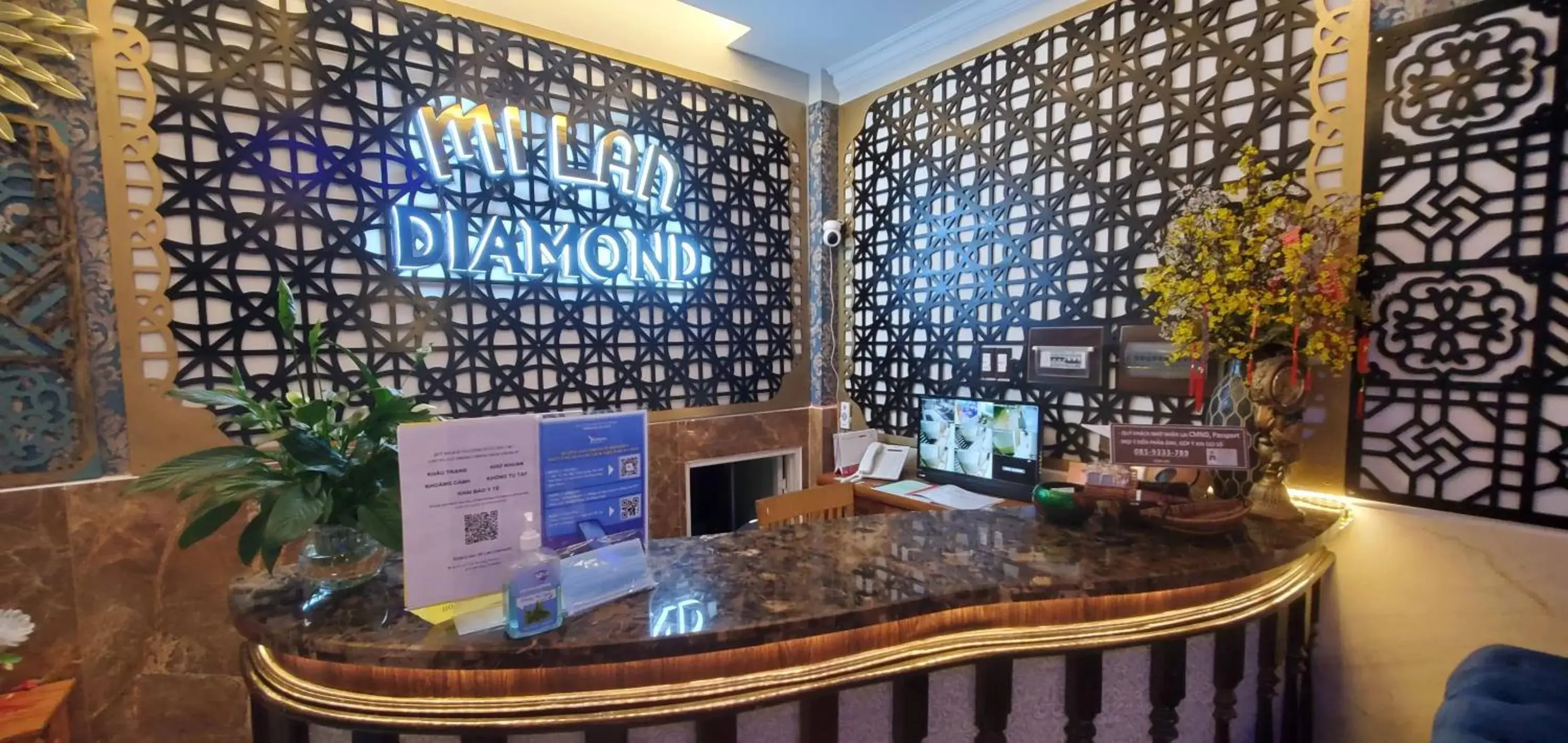 Lobby or reception in Milan Diamond Hotel Lobby or reception in Milan Diamond Hotel