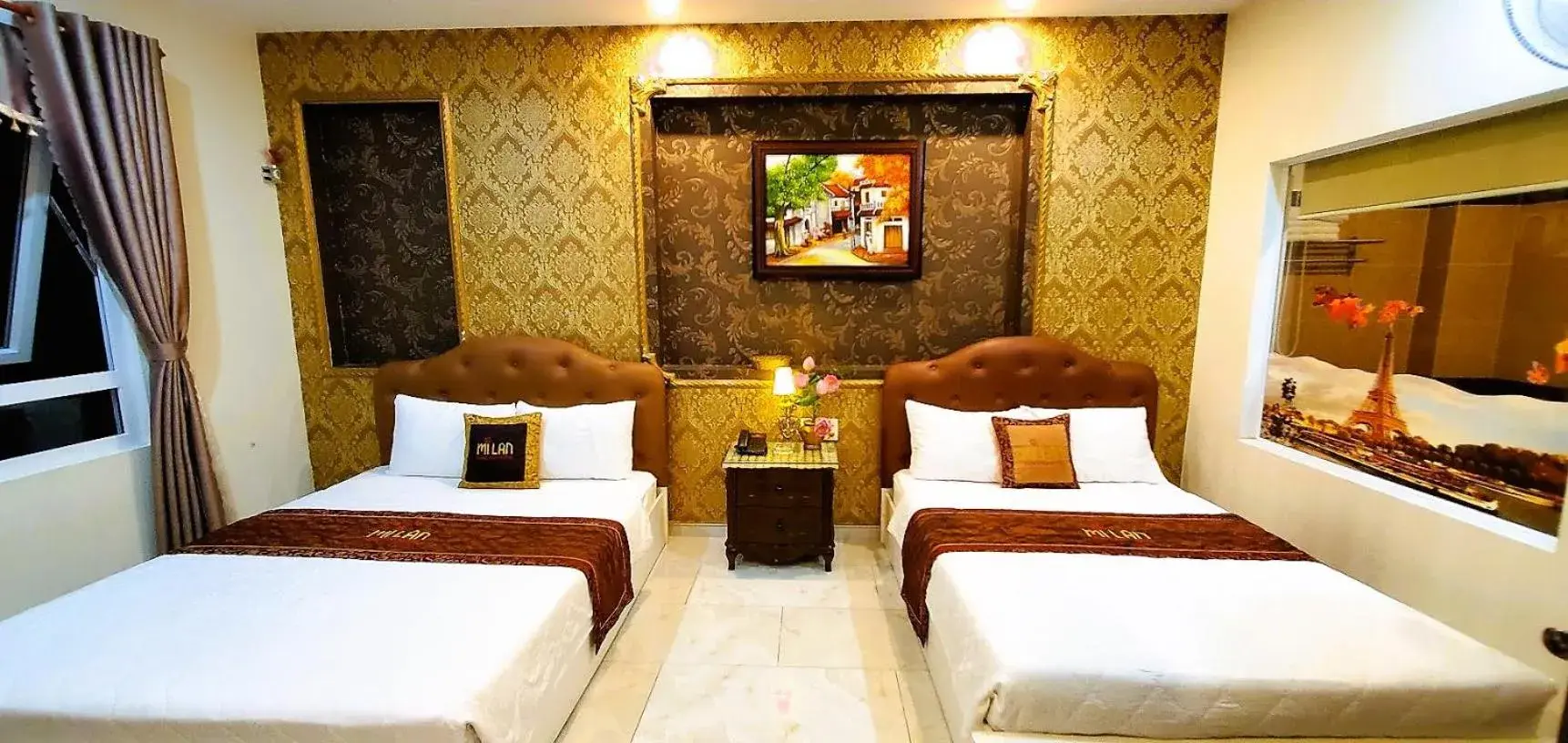 Double Room with Two Double Beds in Milan Corner Hotel Double Room with Two Double Beds in Milan Corner Hotel