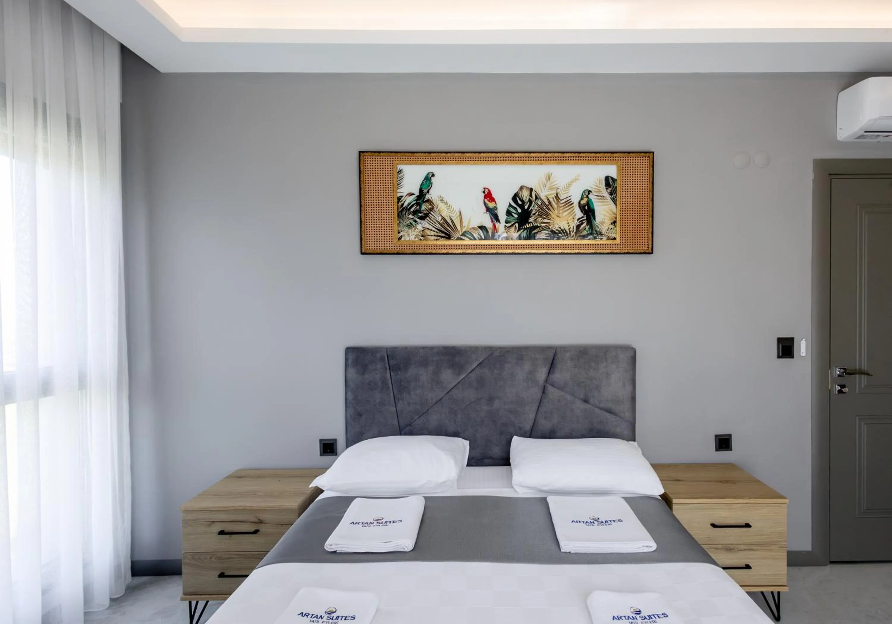 Bed in Artan Suites Tatil Evleri