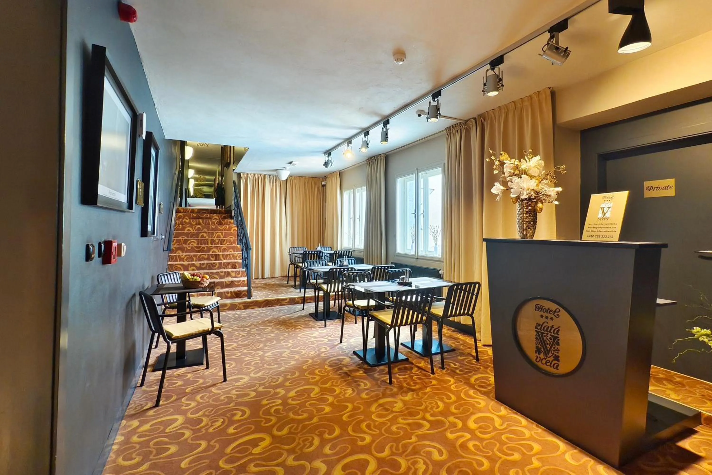 Seating area in Hotel Zlatá Včela