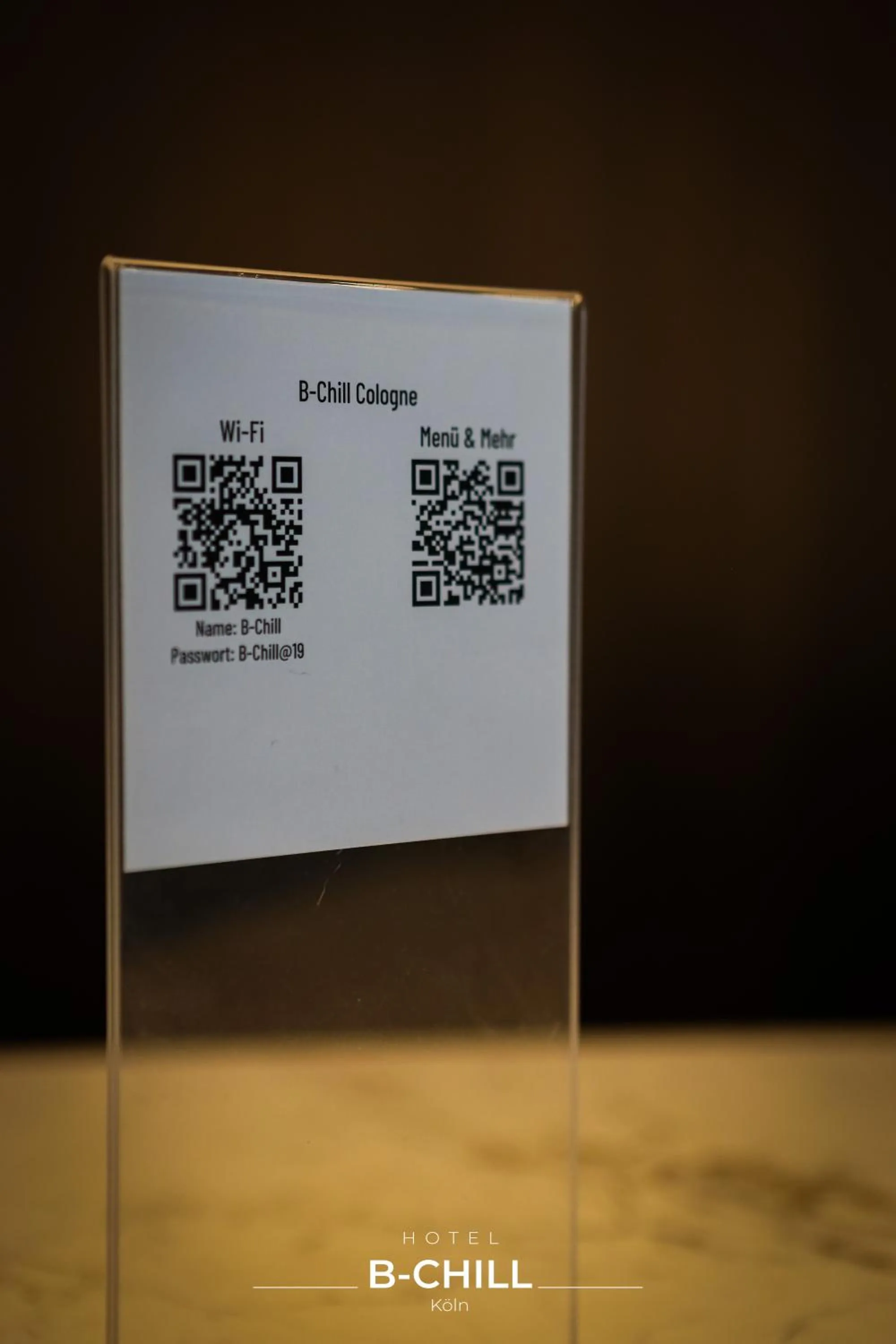 Logo/Certificate/Sign in B-Chill Cologne