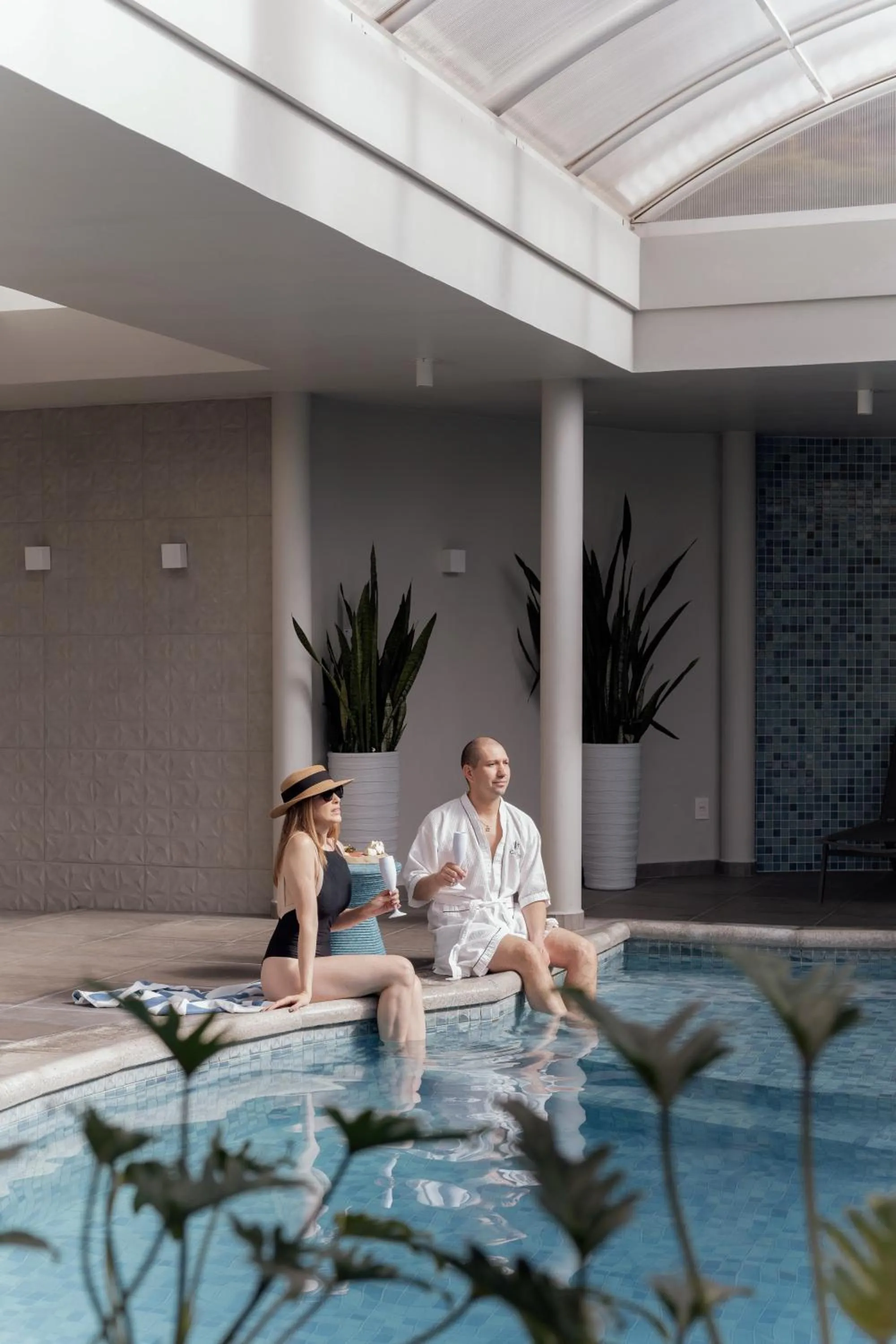 Pool view in Hotel Casacurta