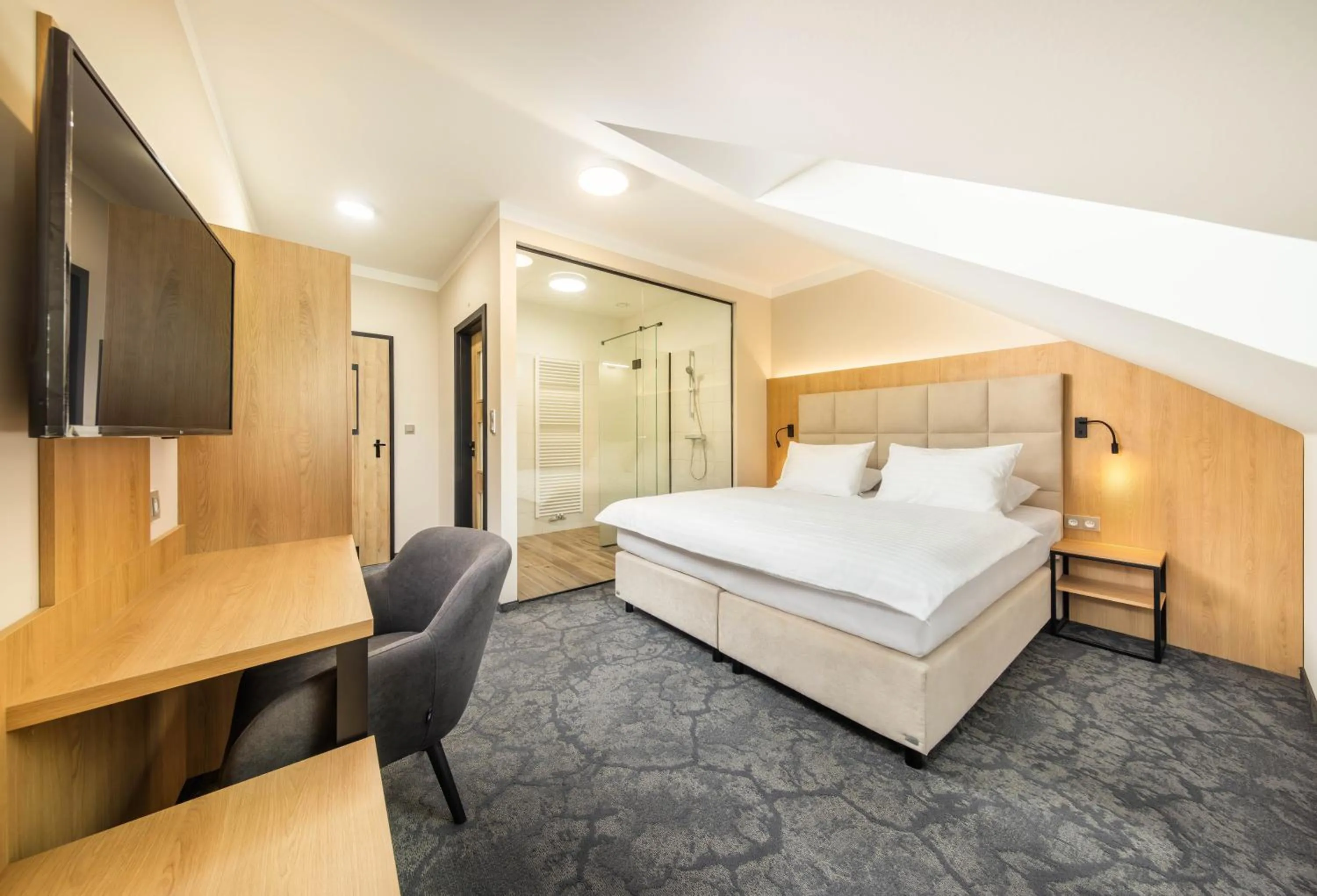 Bedroom, Bed in Pivovar Rožmberk