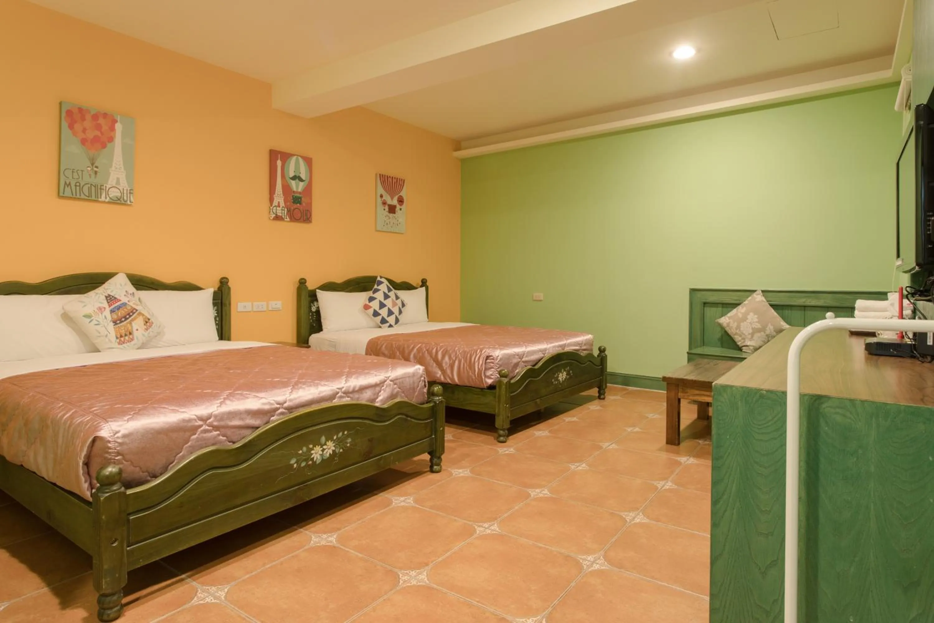 Bed in 墾丁海園別館Hai Yuan Inn