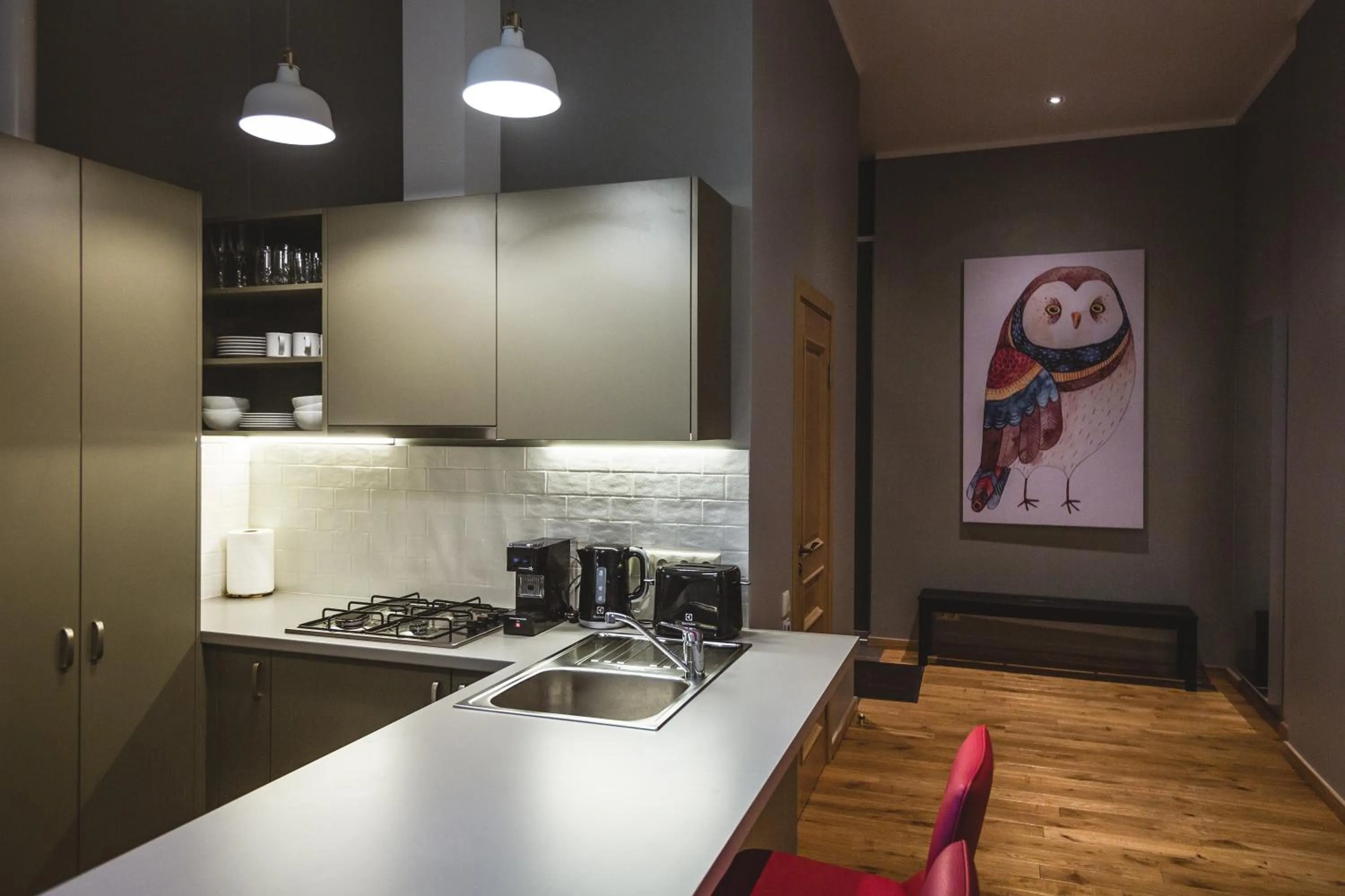 Coffee/tea facilities in Riga Lux Apartments - Ernesta, Free parking