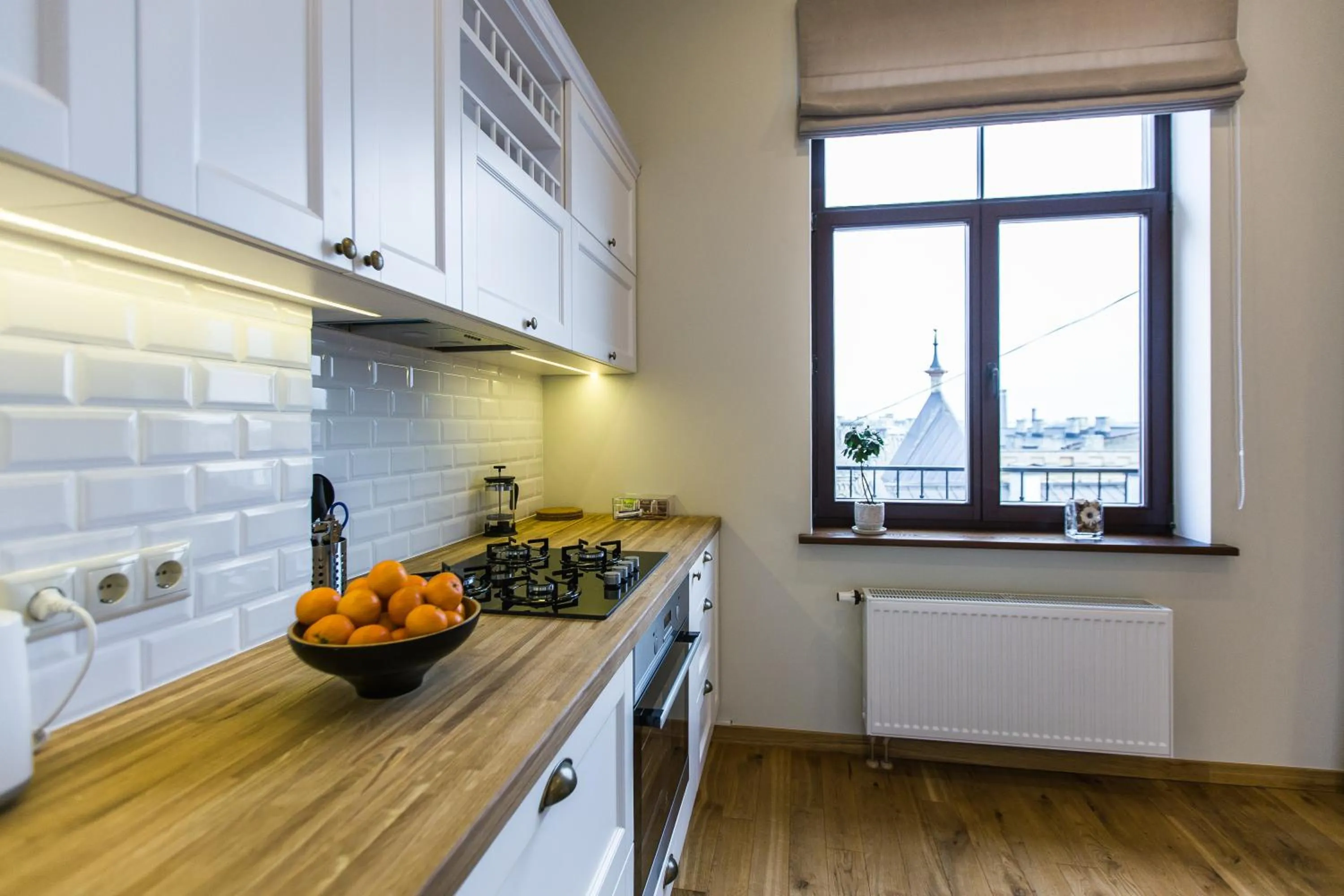 Kitchen or kitchenette in Riga Lux Apartments - Ernesta, Free parking