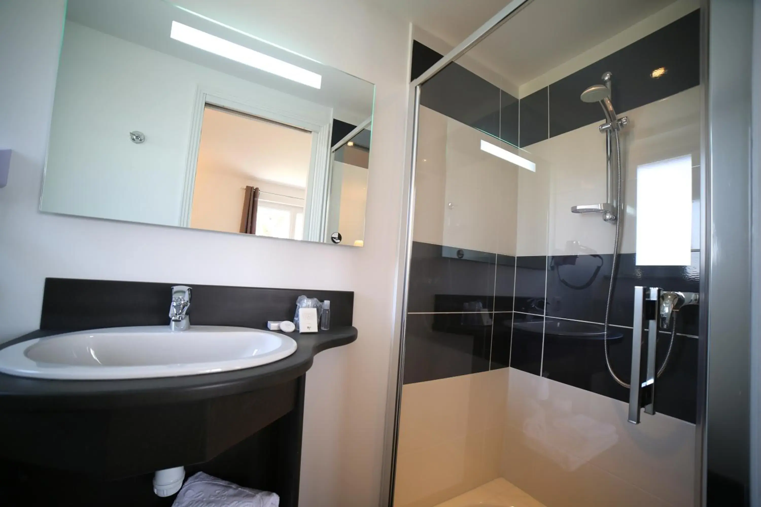 Bathroom in Hotel Restaurant Le Lion d'Or Bathroom in Hotel Restaurant Le Lion d'Or