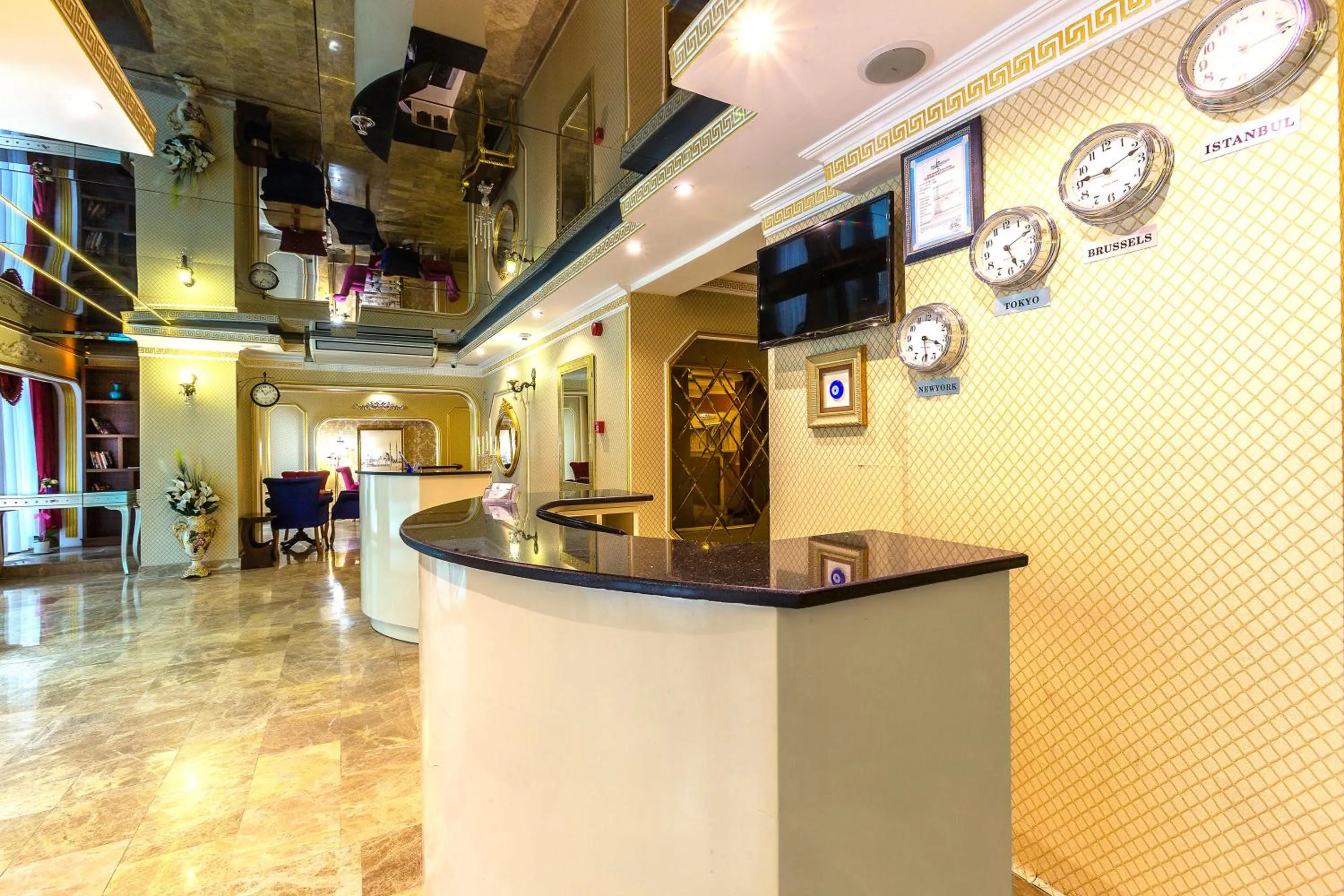 Lobby or reception in Lausos Palace Hotel Şişli