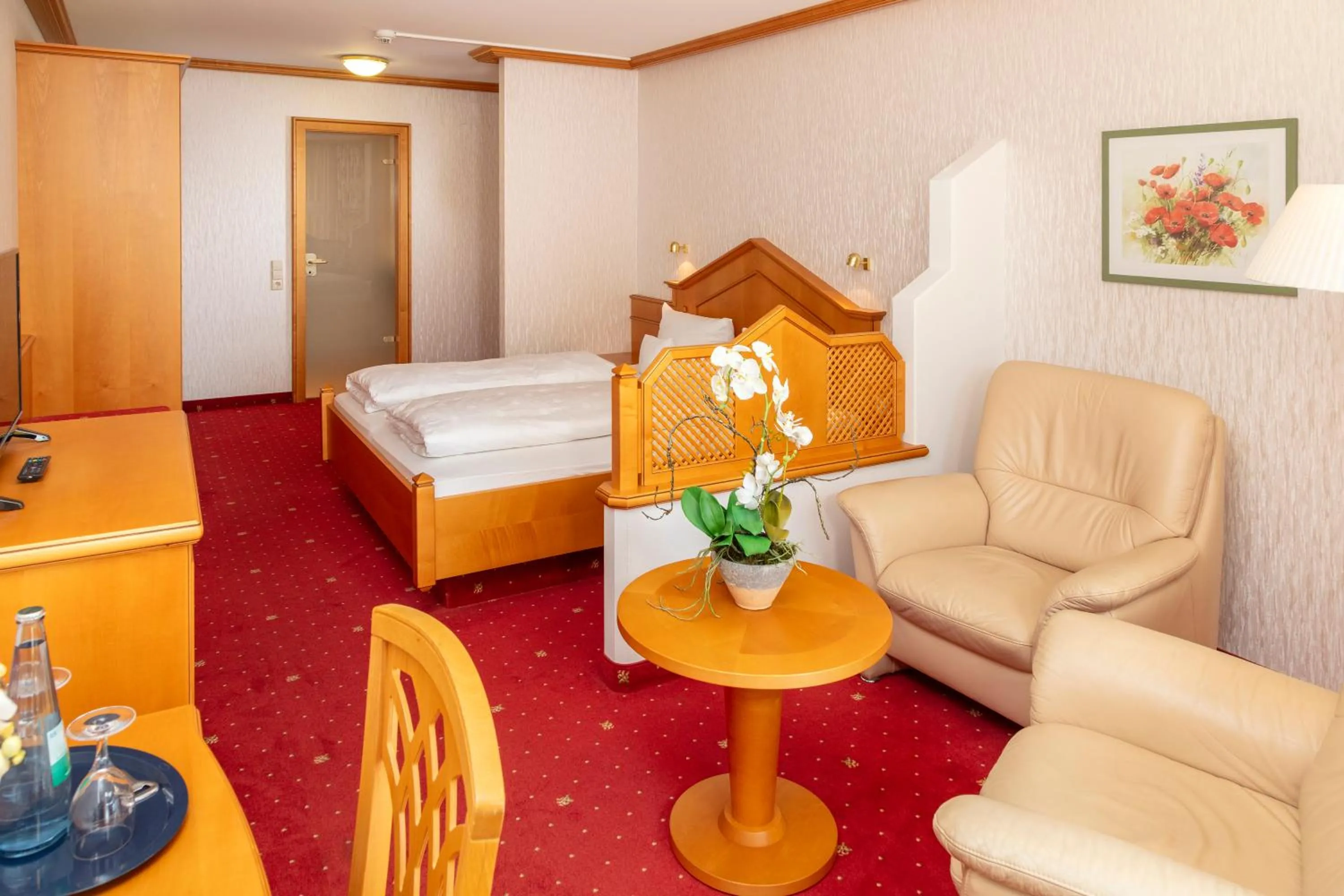 Bedroom, Bed in Parkhotel an der Therme