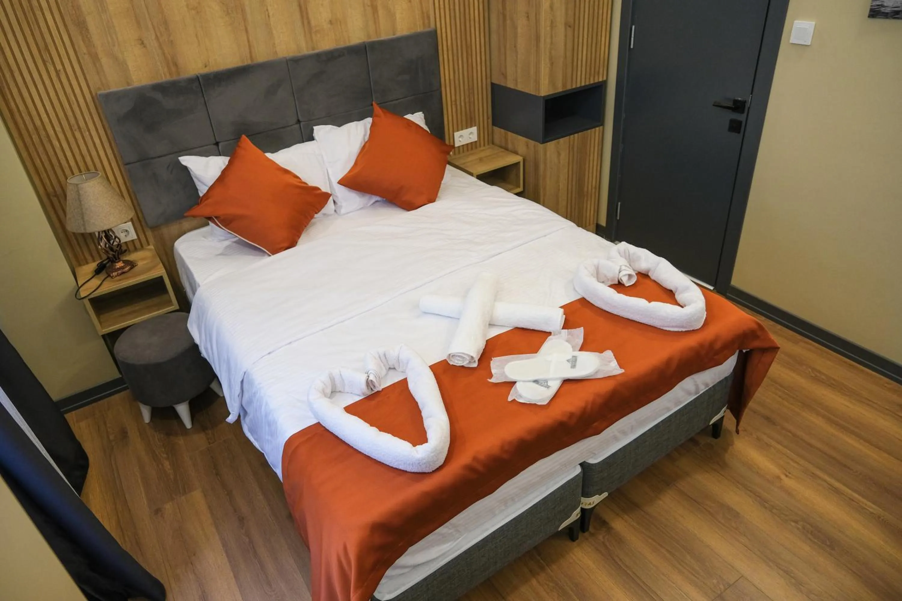 Bed in hotel La Vitrine