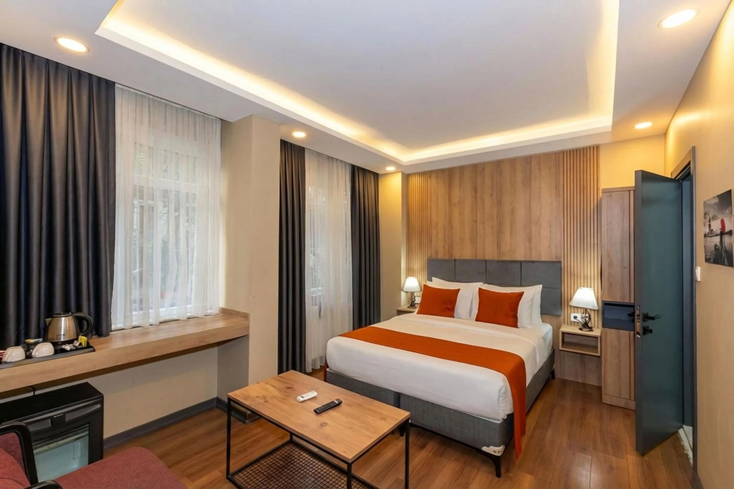 Bed in hotel La Vitrine