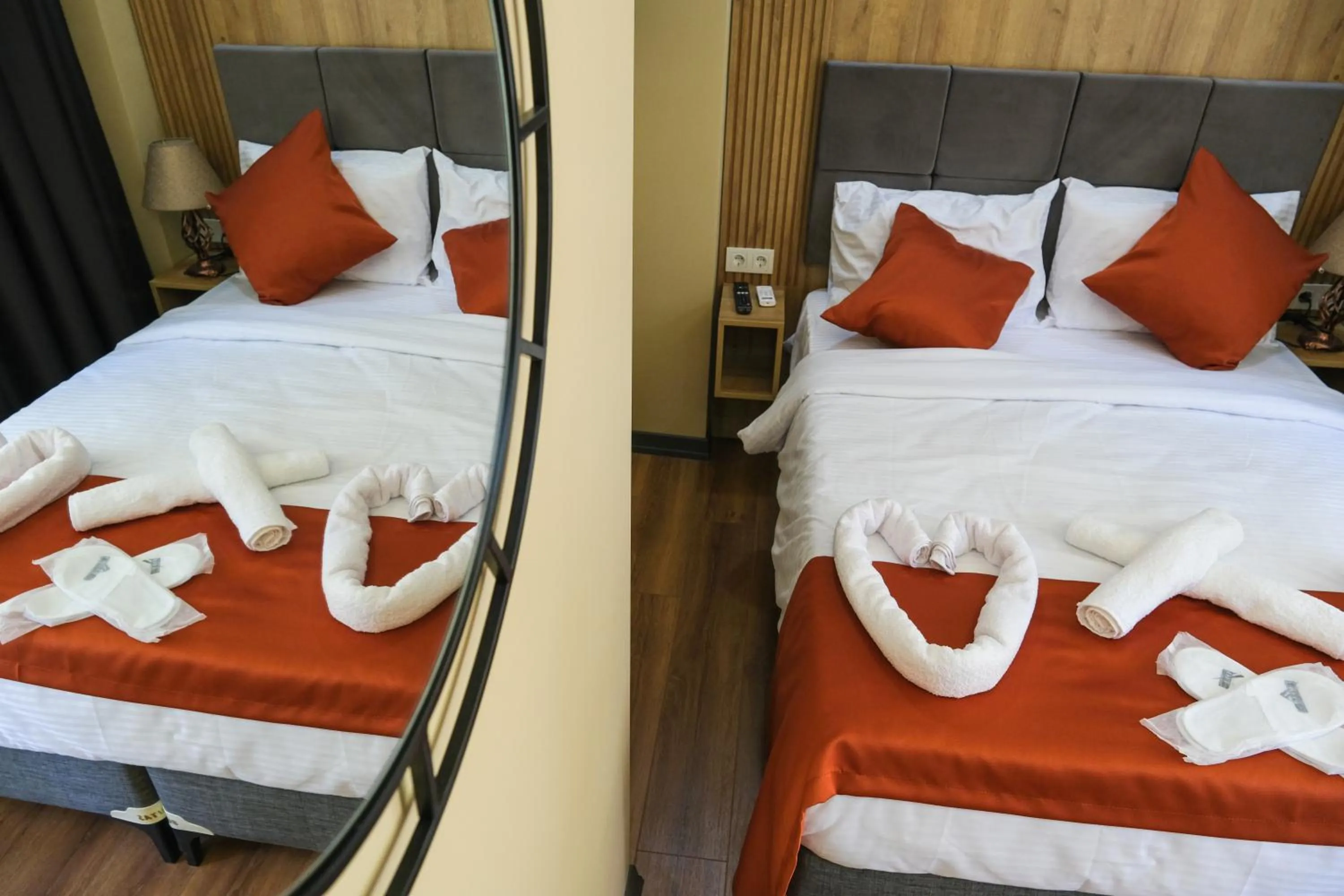 Bed in hotel La Vitrine