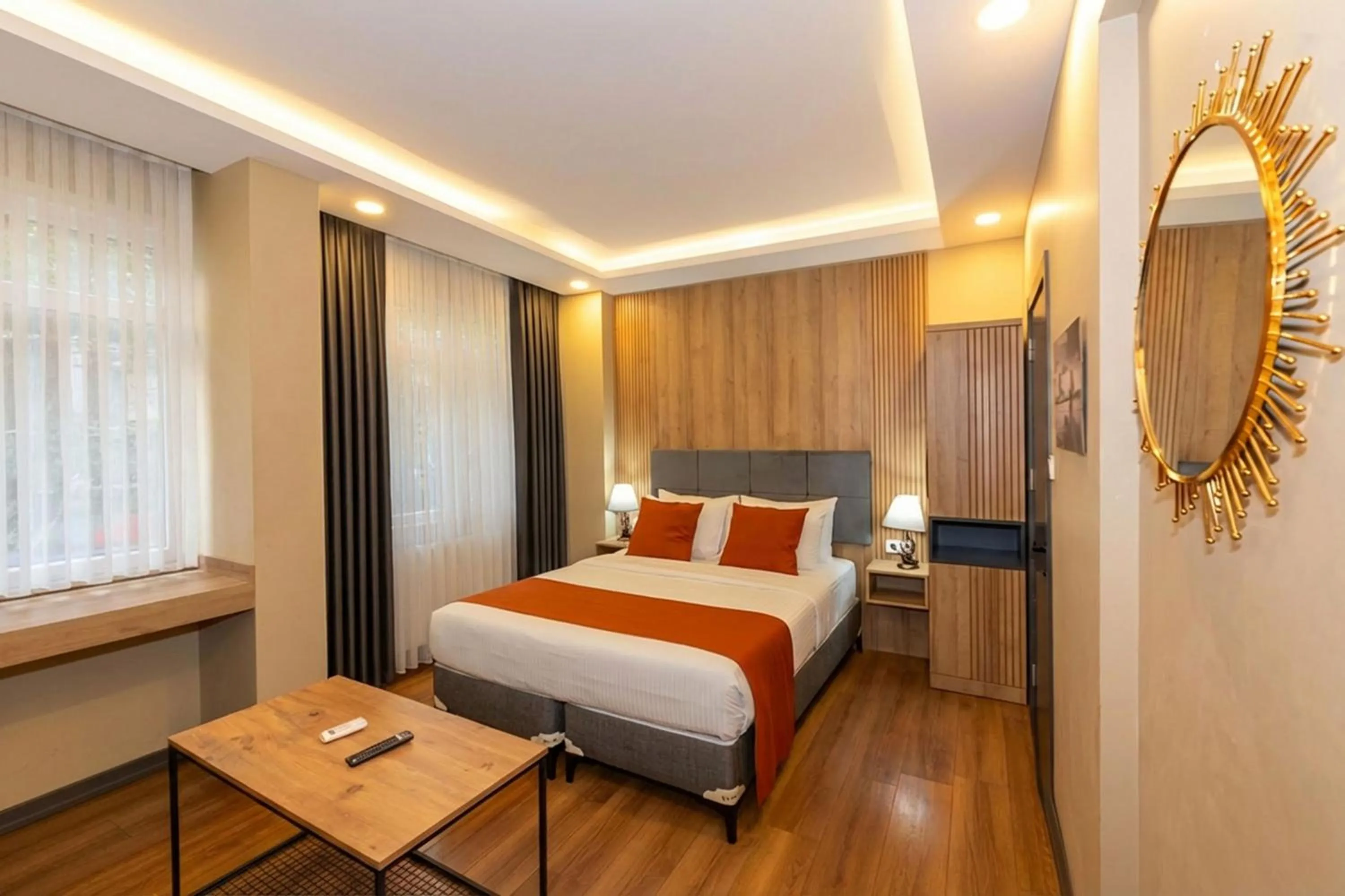 Bedroom, Bed in hotel La Vitrine