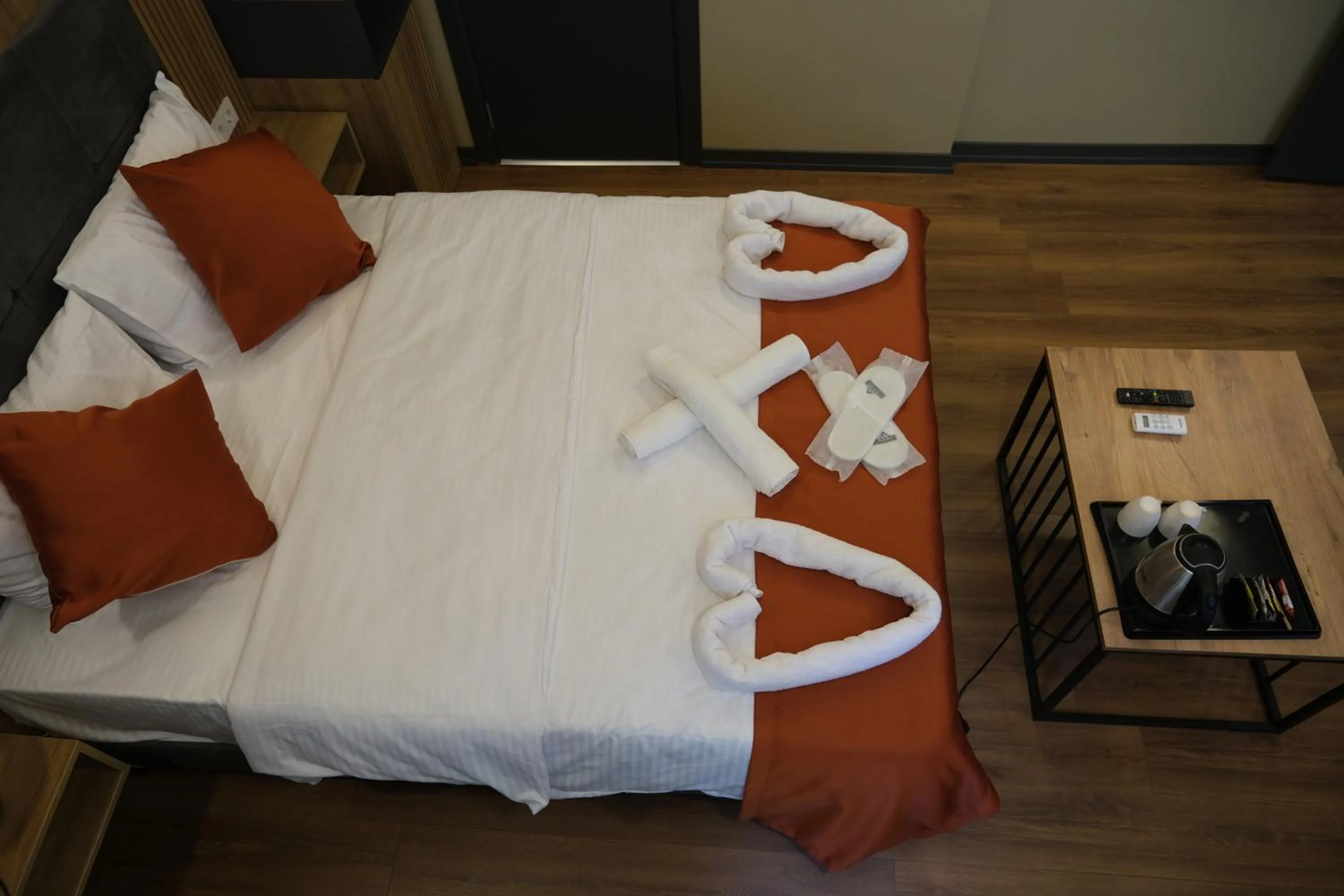 Bed in hotel La Vitrine