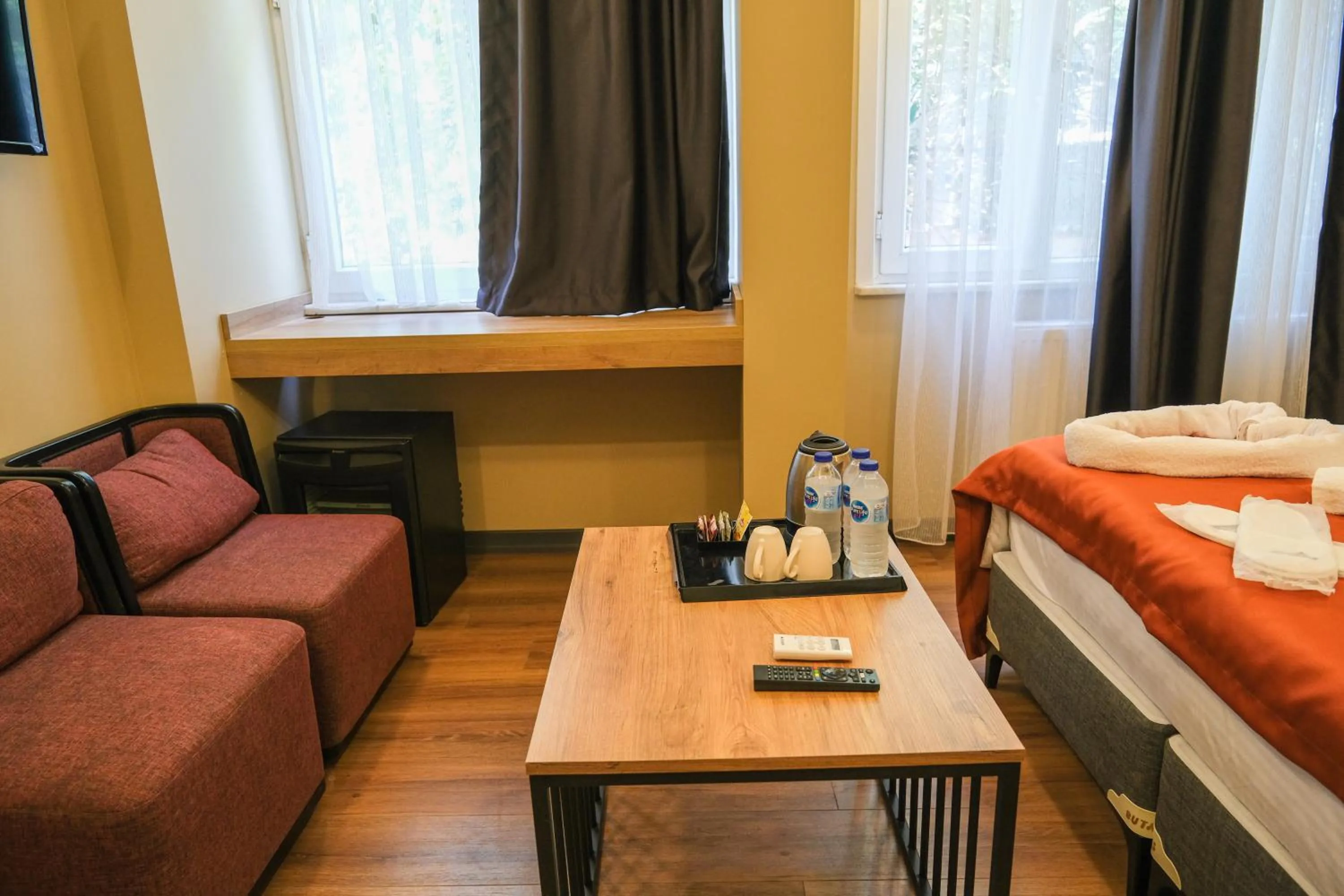 Bed in hotel La Vitrine