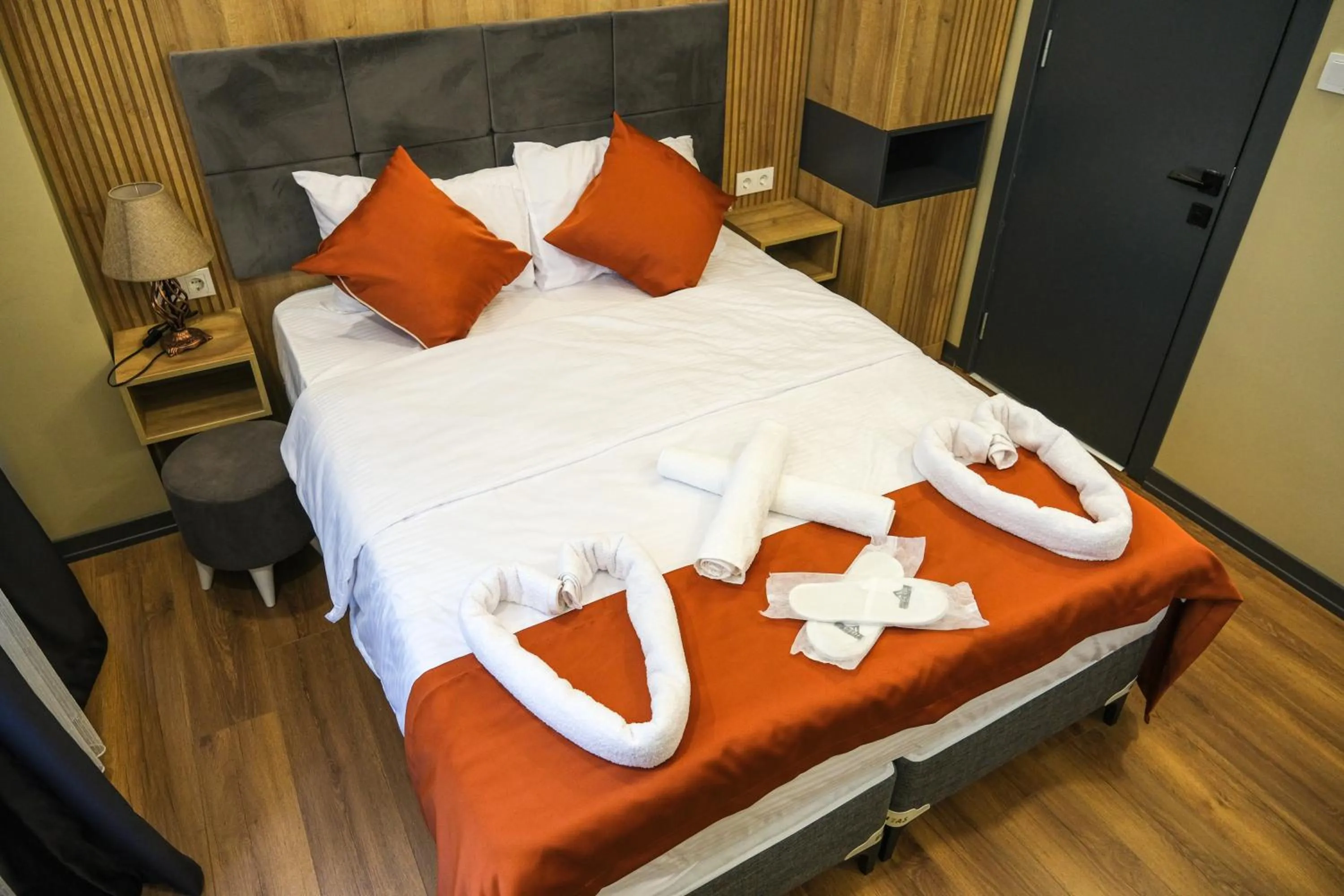 Bed in hotel La Vitrine