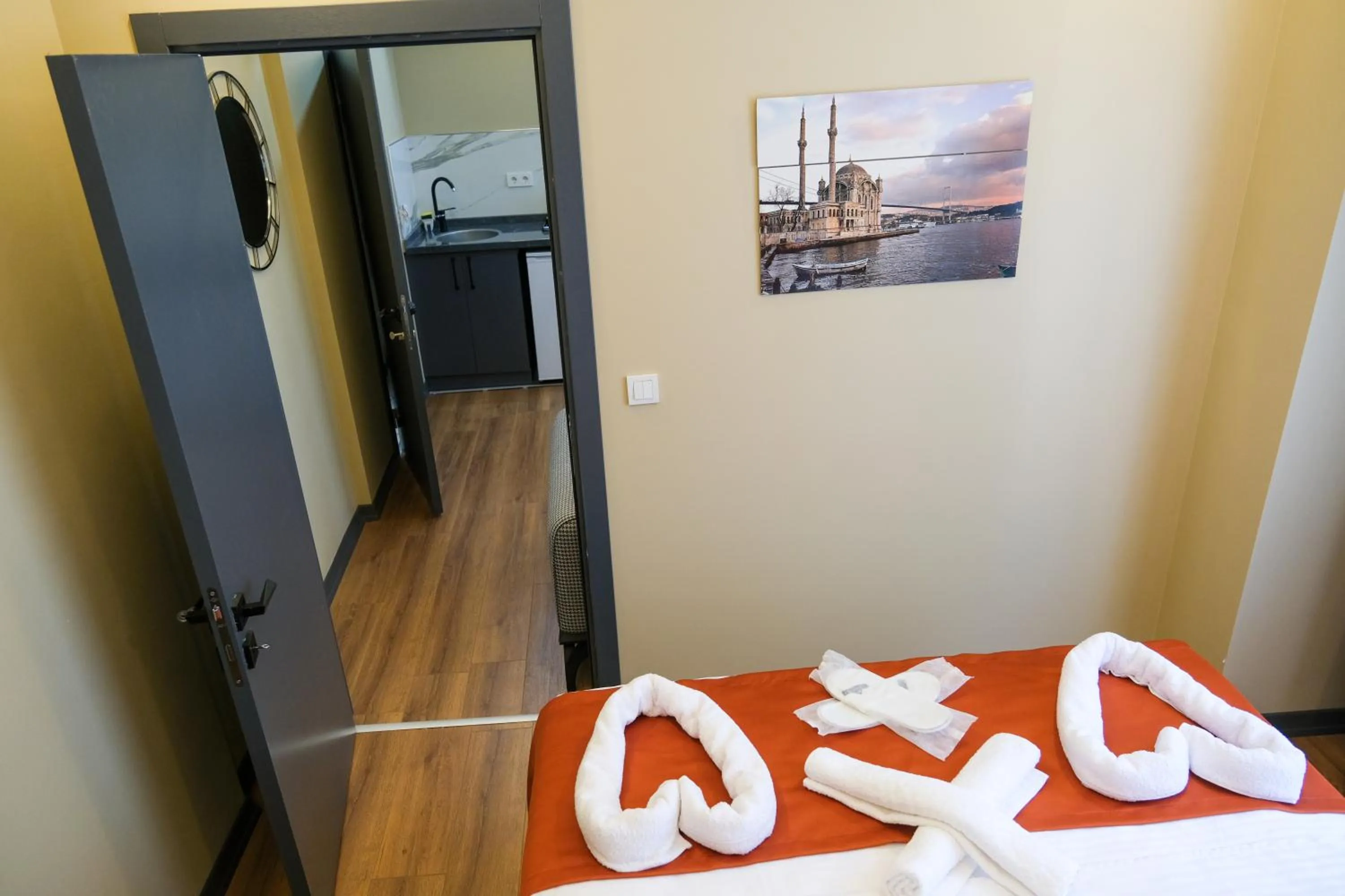 Bed in hotel La Vitrine