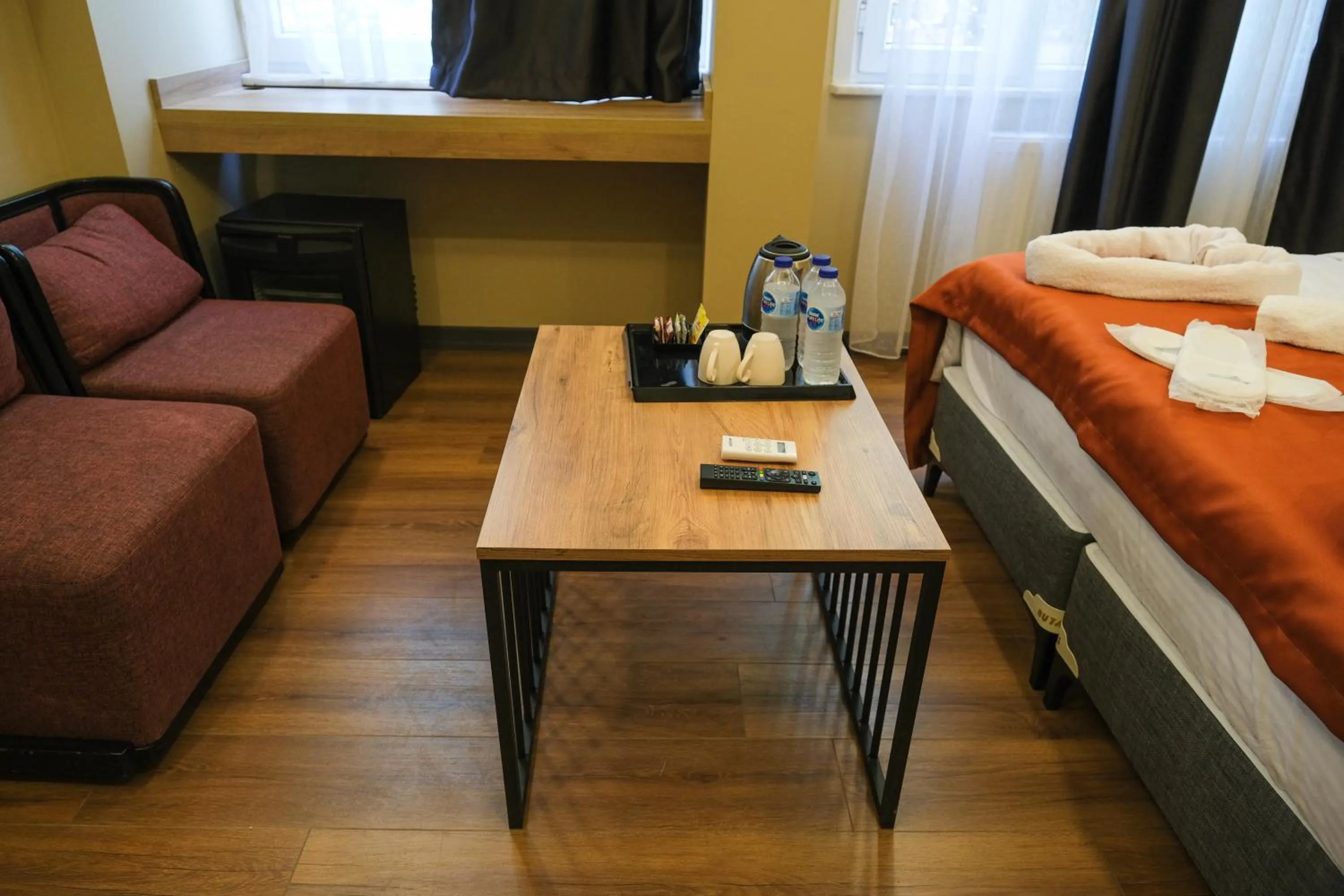 Bed in hotel La Vitrine