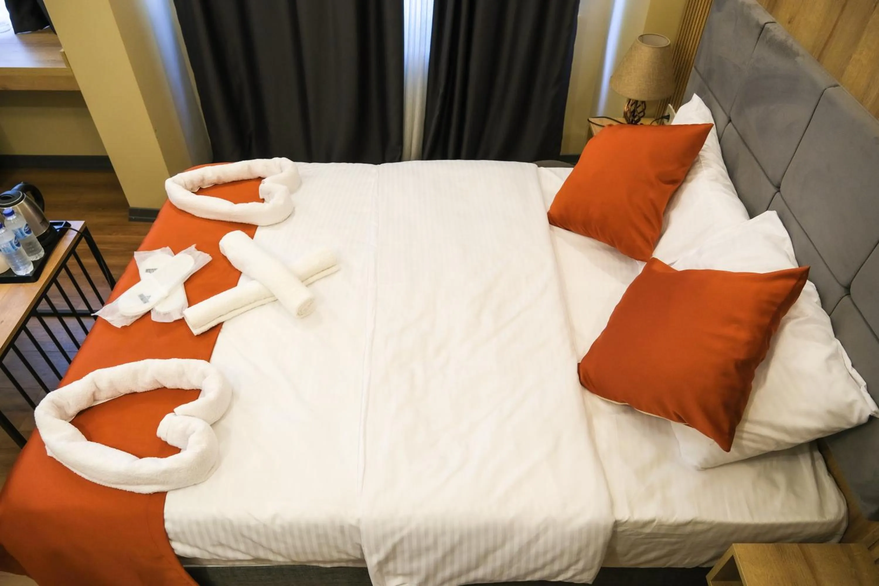 Bed in hotel La Vitrine