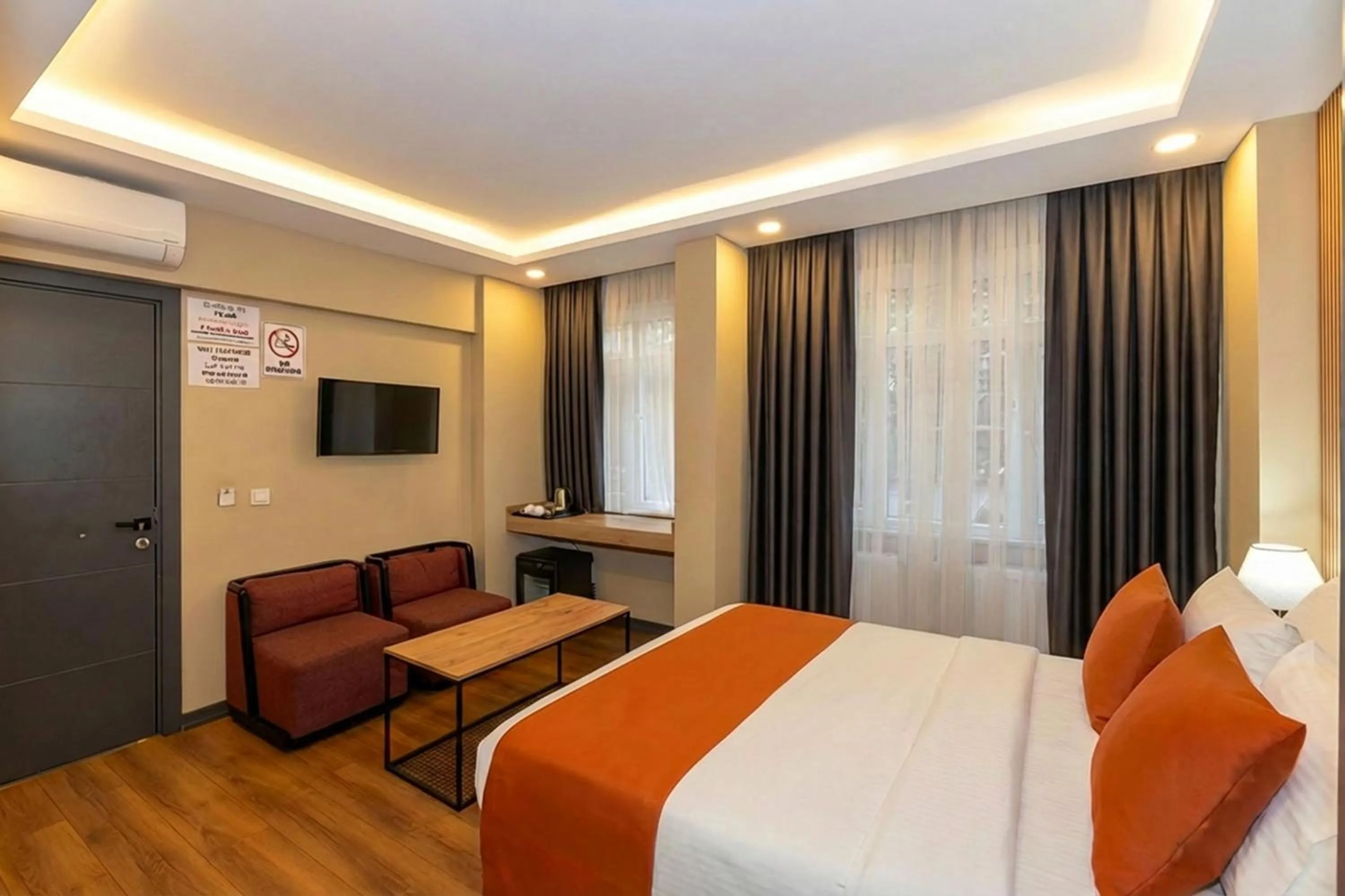 Bed in hotel La Vitrine