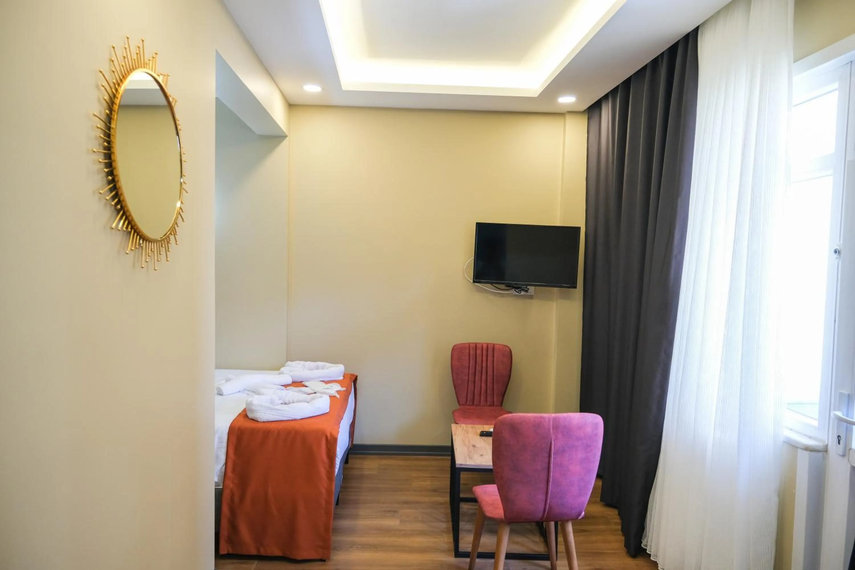 Bed in hotel La Vitrine