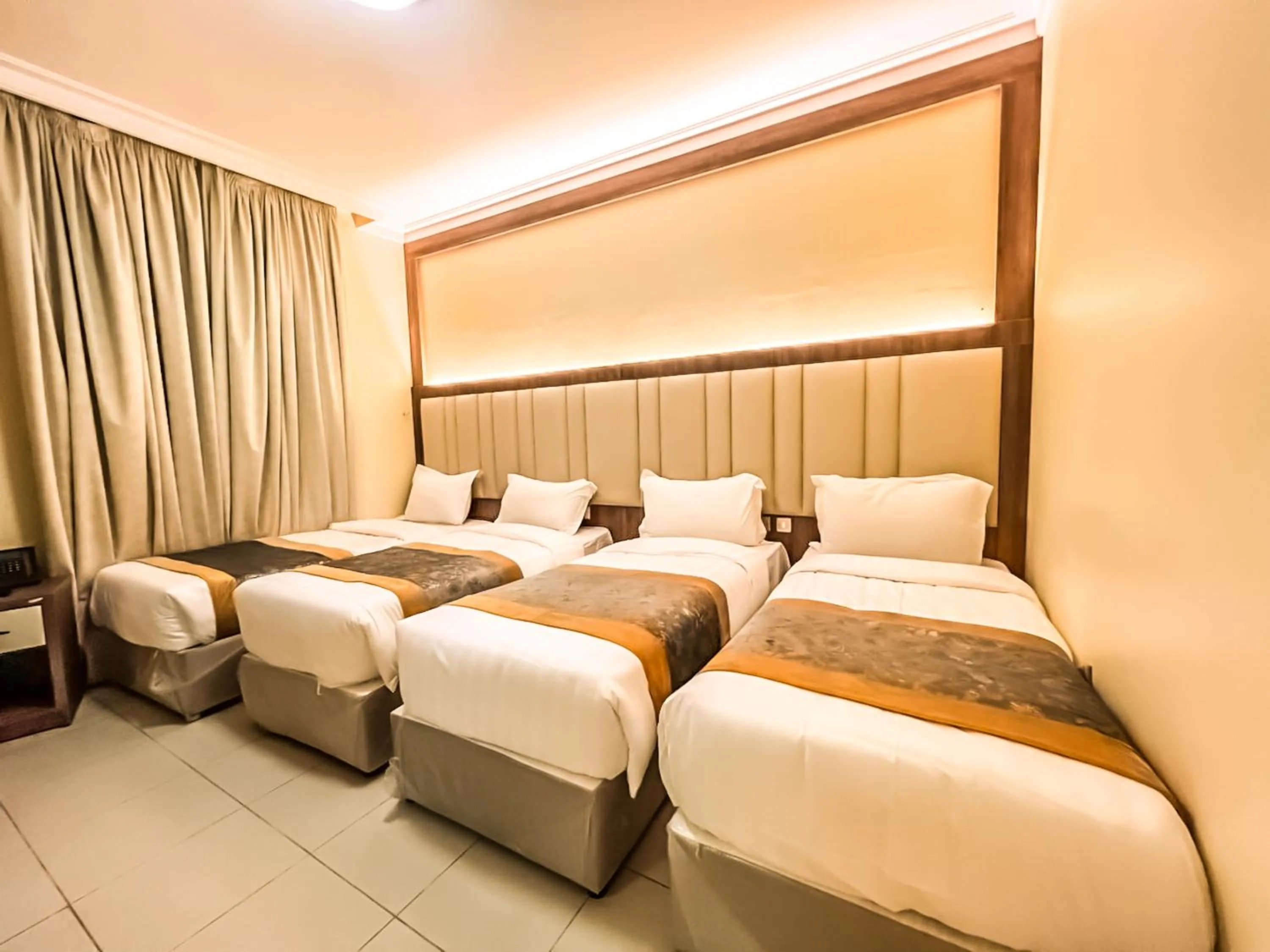 Bed in Diyafa Al Mukhtara Hotel فندق شركة ضيافة المختارة للخدمات الفندقية