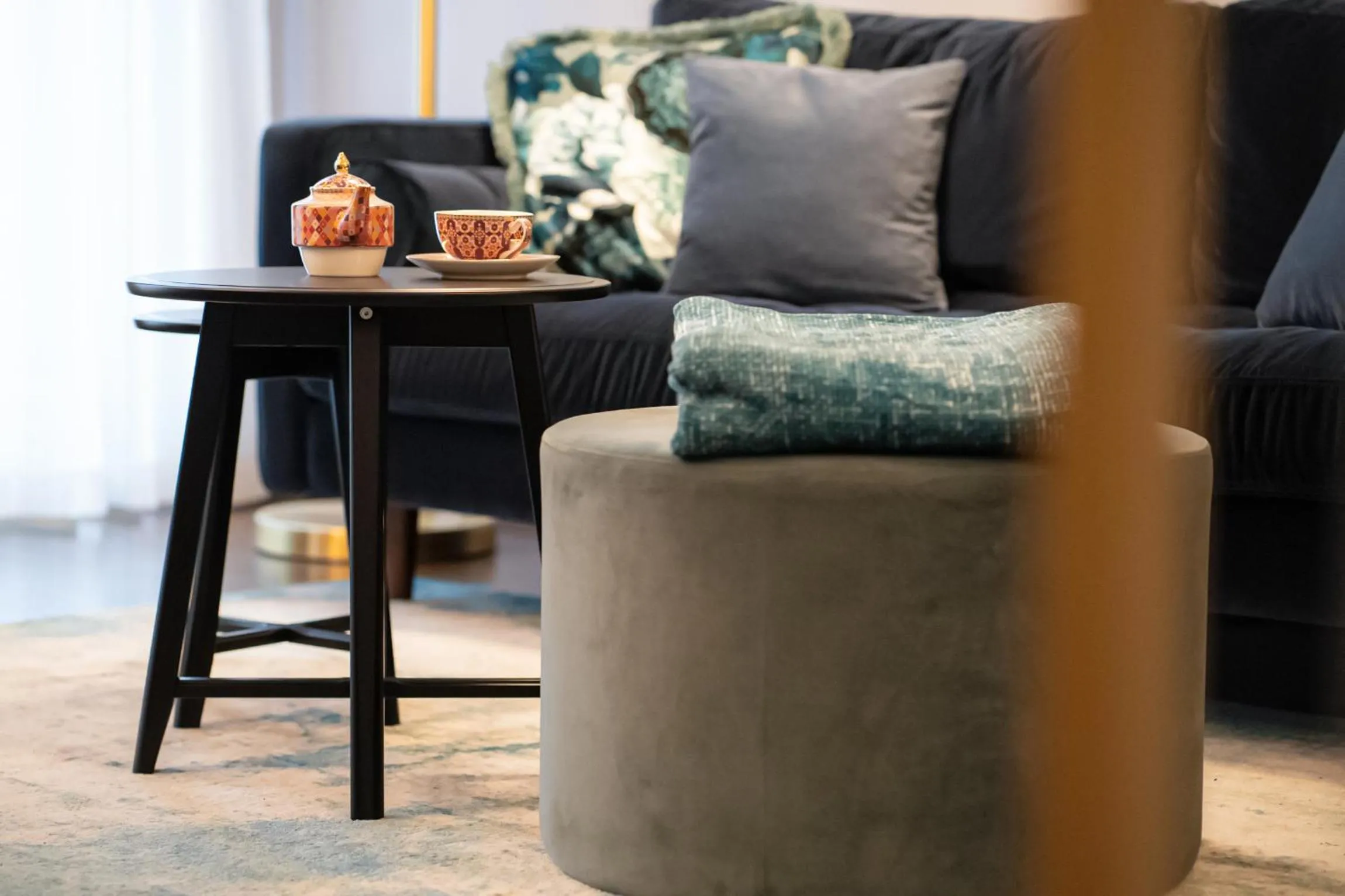 Living room in Designer Loft-Ferienwohnung im Zentrum mit Tiefgaragen-Parkplatz, Waschmaschine und Privatterrasse