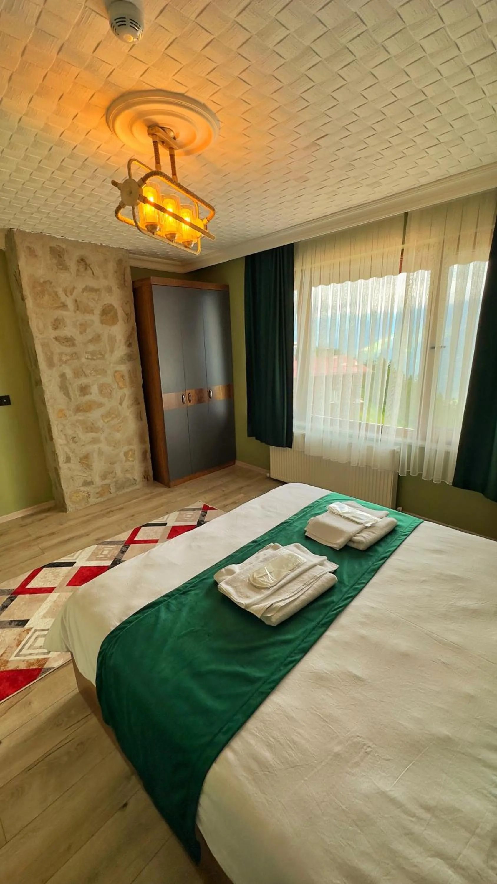 Bed in Kalispera Apart Otel