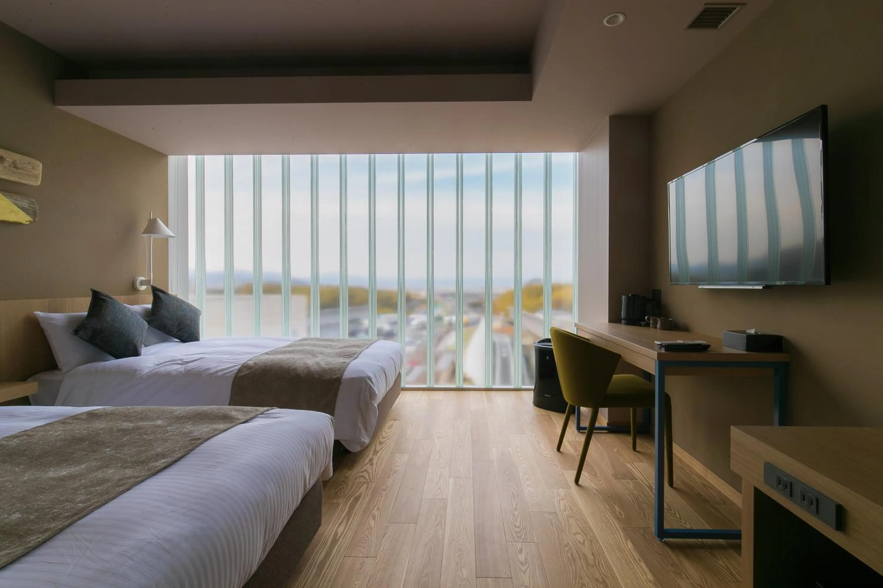 Photo of the whole room, Bed in Spa & Hotel Suishun Matsuiyamate