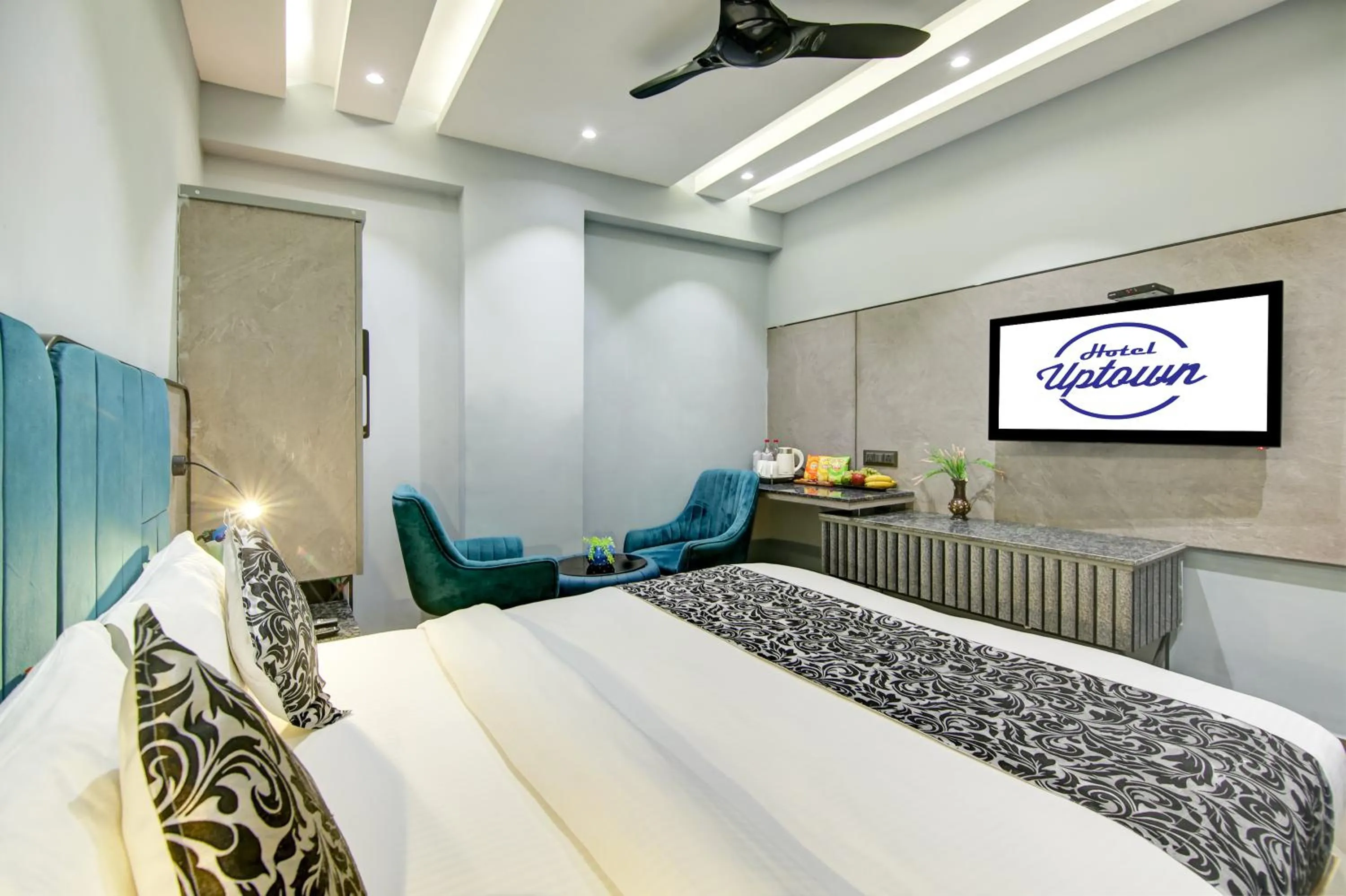 Deluxe Room (Non View) + Free Early Check-In (Subject to Availability) in HOTEL UPTOWN with Luxury Restaurant & Rooftop Near Connaught Place, New Delhi City Centre