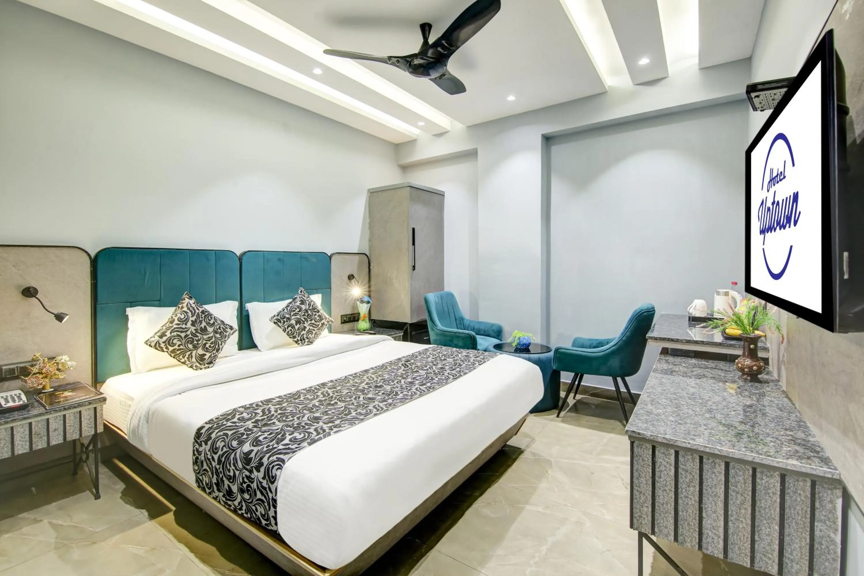 Deluxe Room (Non View) + Free Early Check-In (Subject to Availability) in HOTEL UPTOWN with Luxury Restaurant & Rooftop Near Connaught Place, New Delhi City Centre