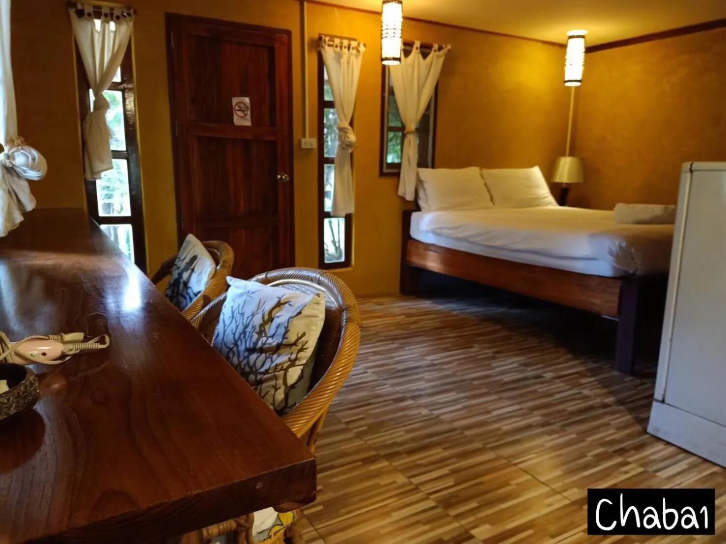 Bed in Soppong River Inn