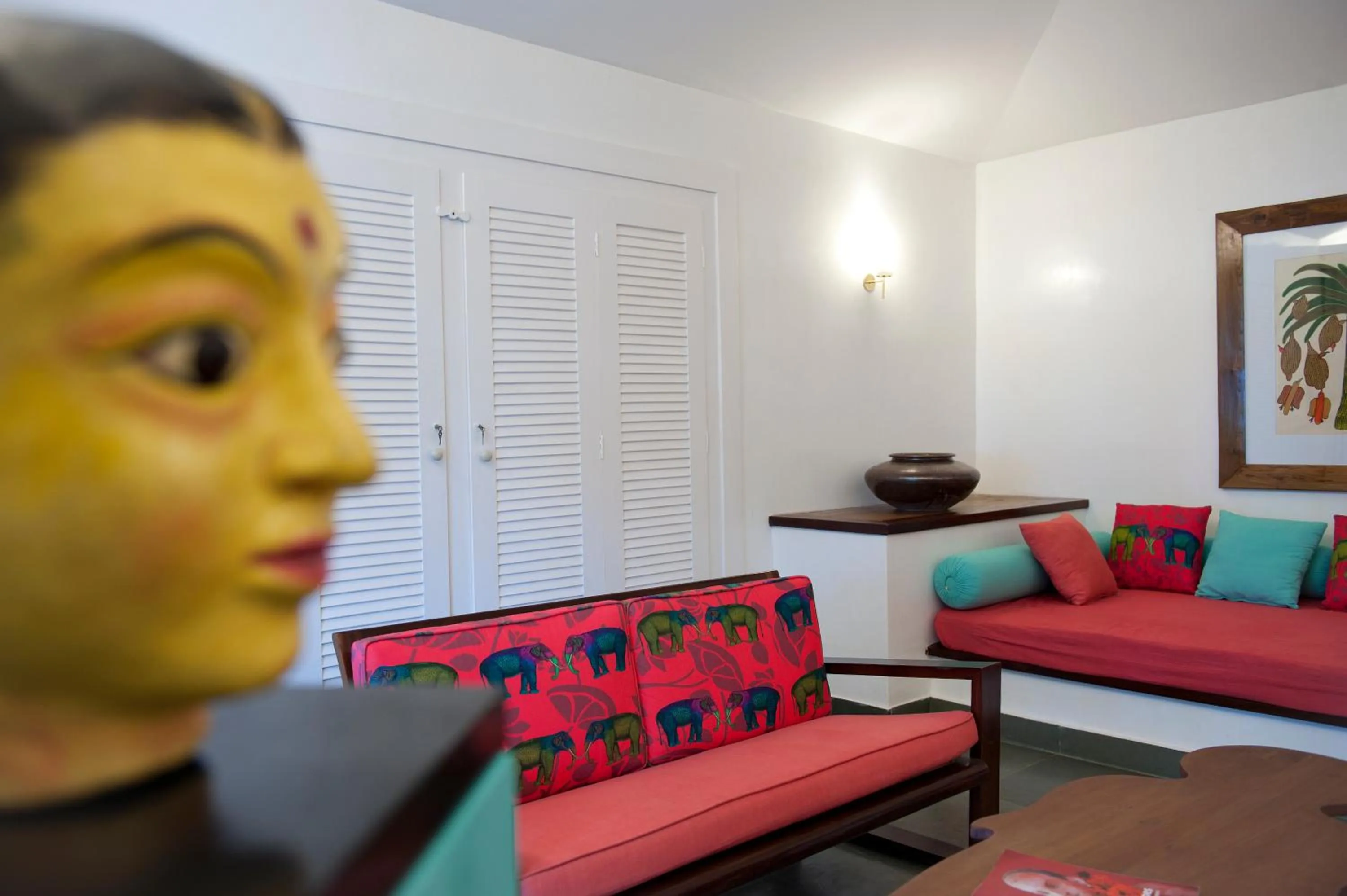 Living room in Purity at Lake Vembanad