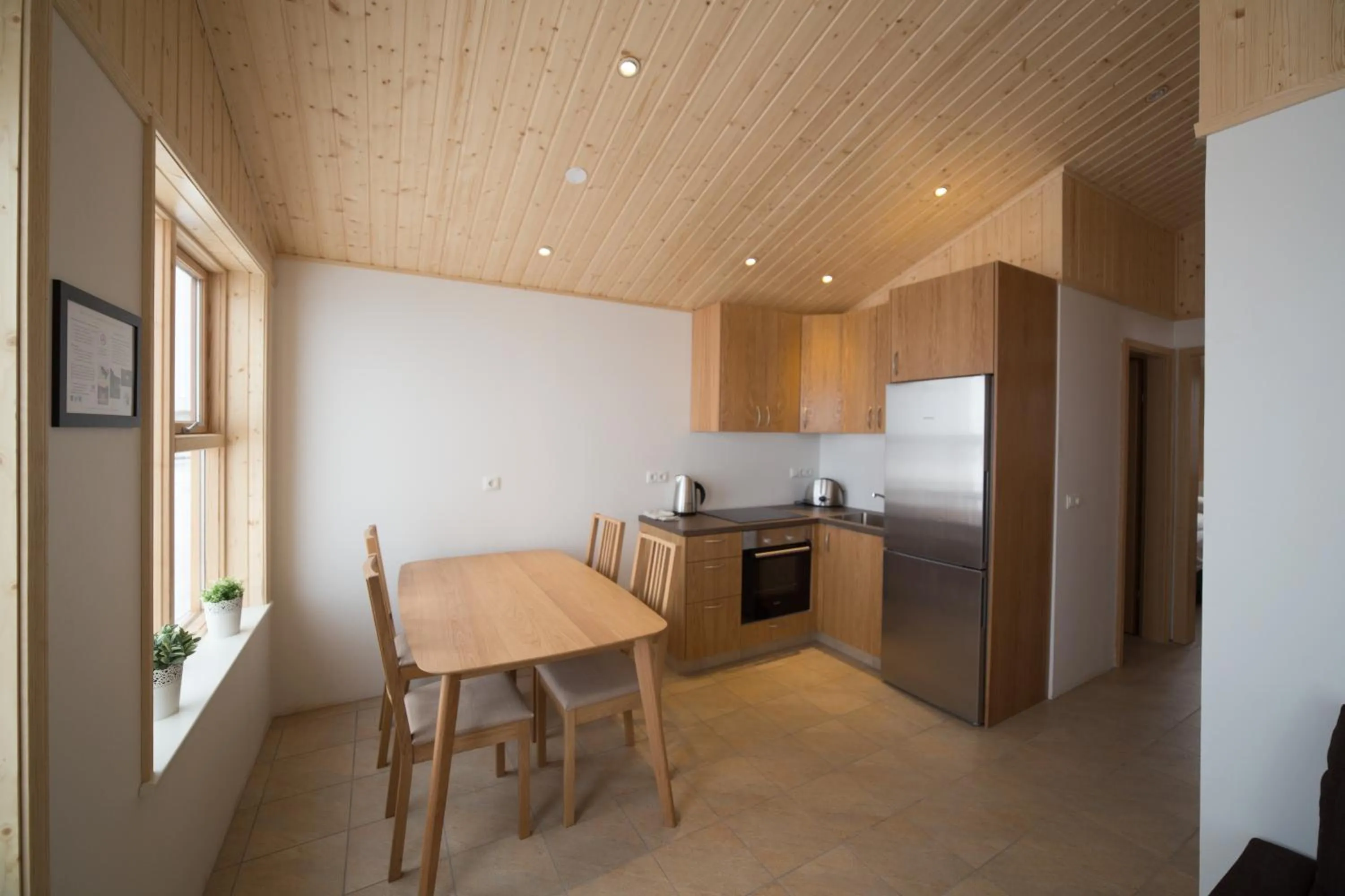 Kitchen or kitchenette in Dimmuborgir Guesthouse