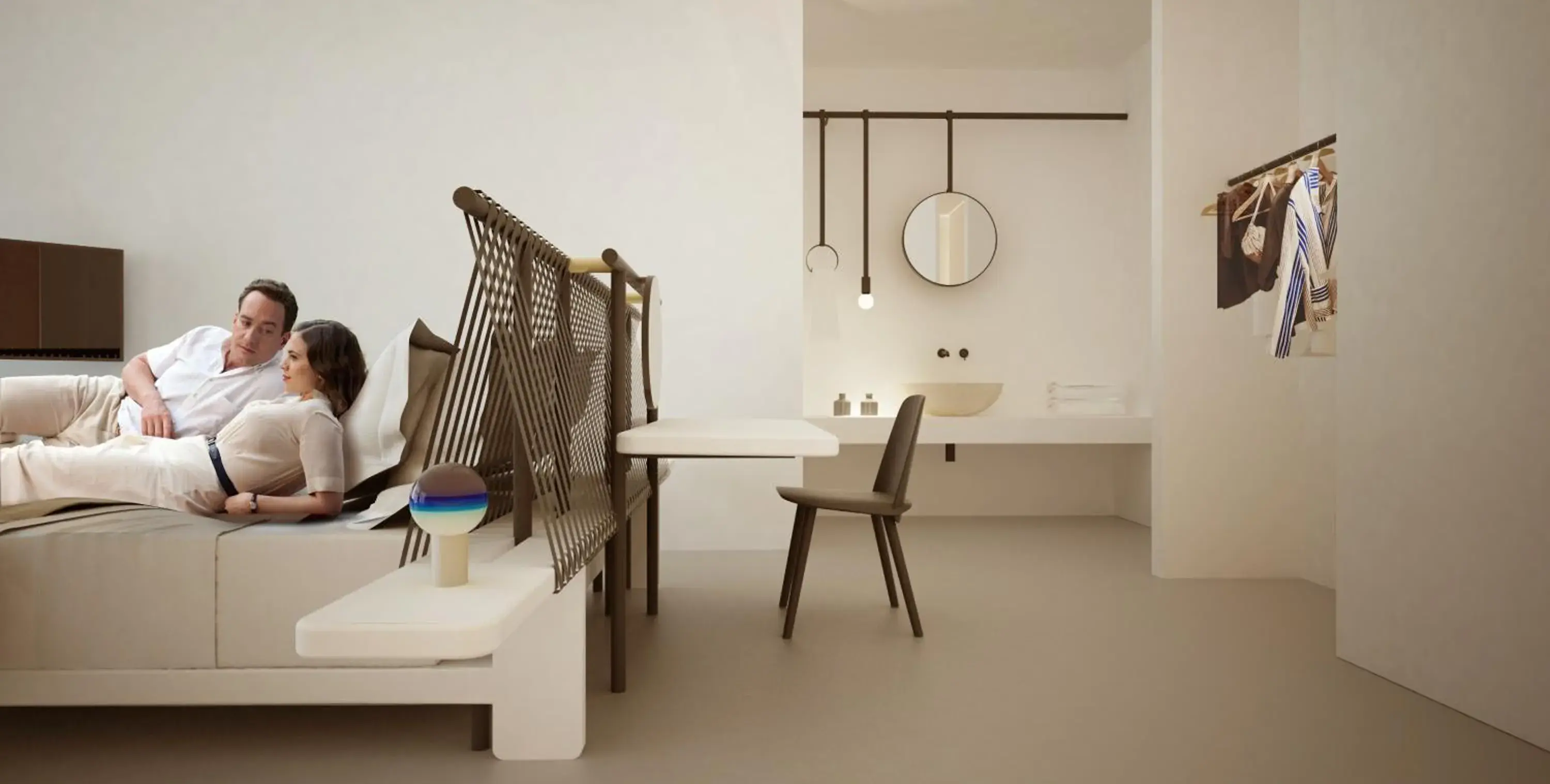 Bed in Alti Santorini Suites - Caldera View Bed in Alti Santorini Suites - Caldera View