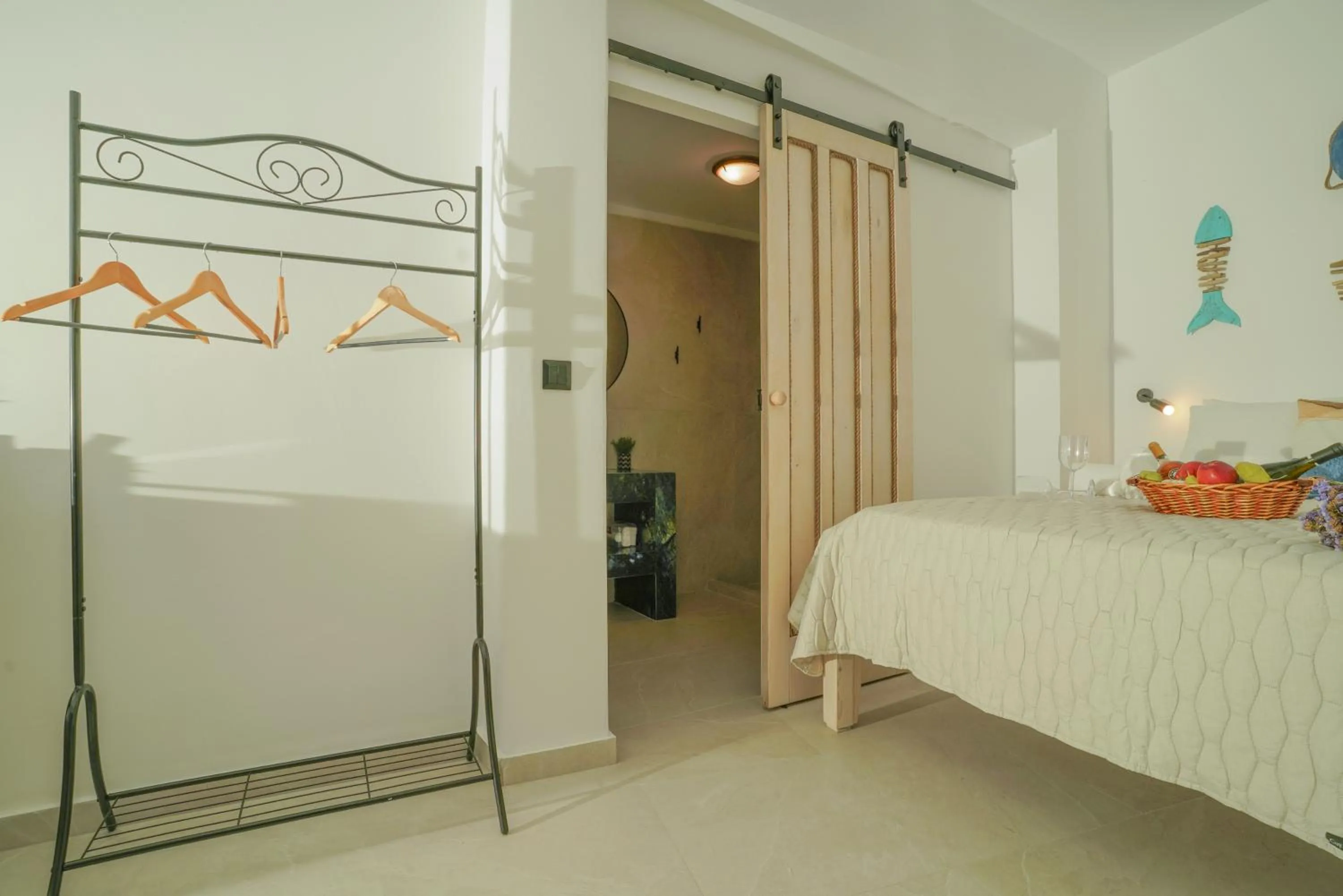 Bed in Seabed Suites Mykonos