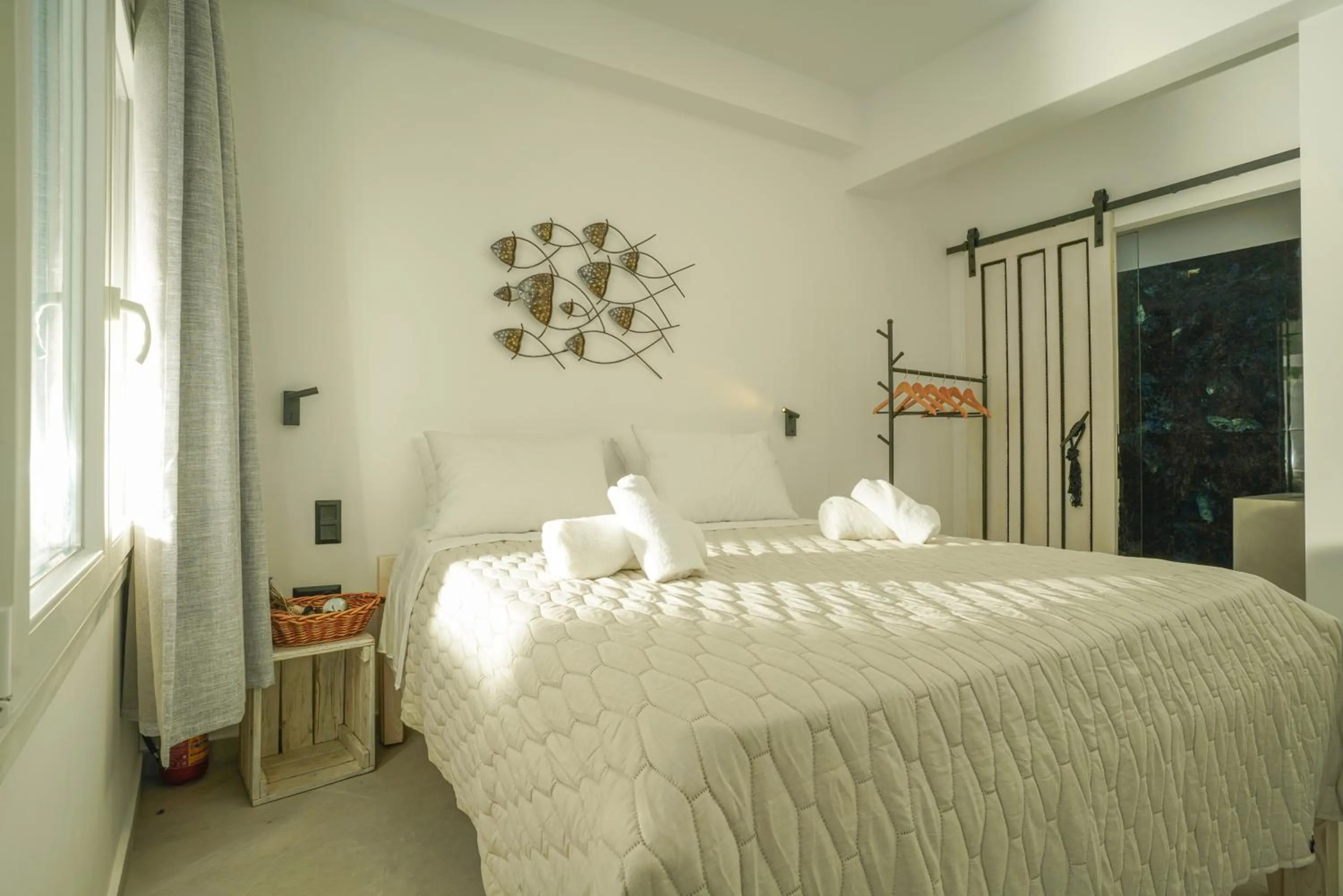 Bed in Seabed Suites Mykonos