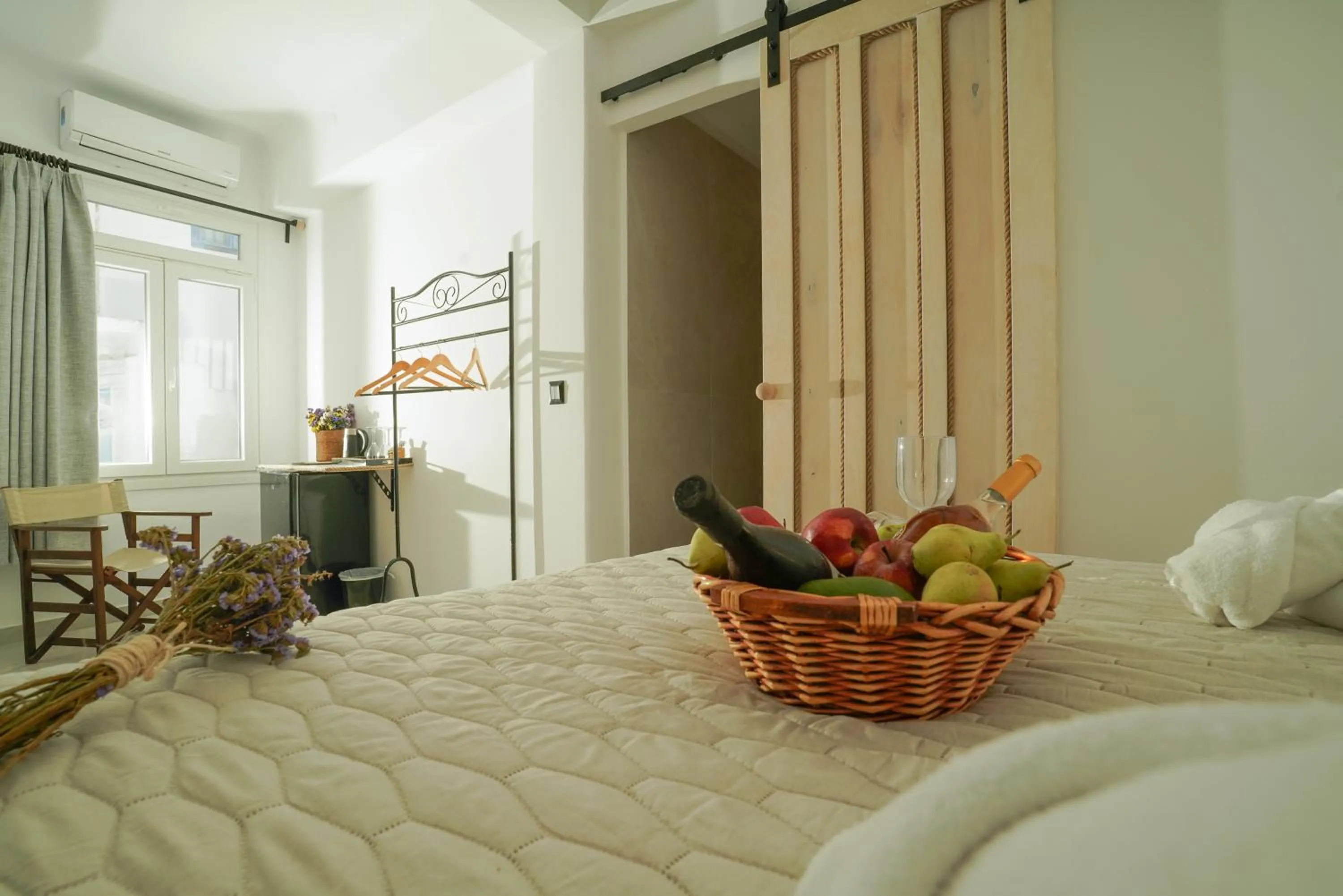 Bed in Seabed Suites Mykonos