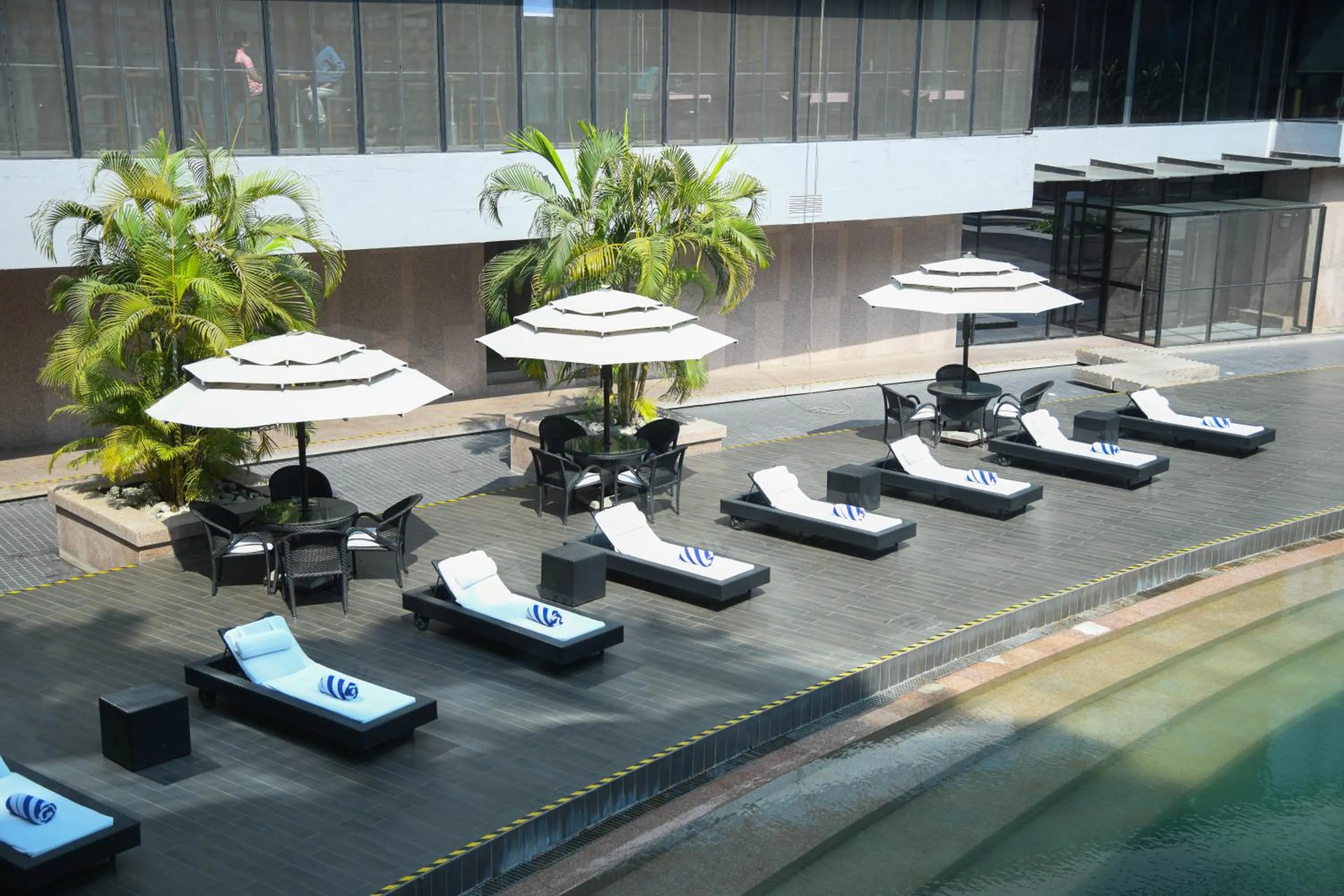 Pool view in Novotel Kolkata Hotel and Residences