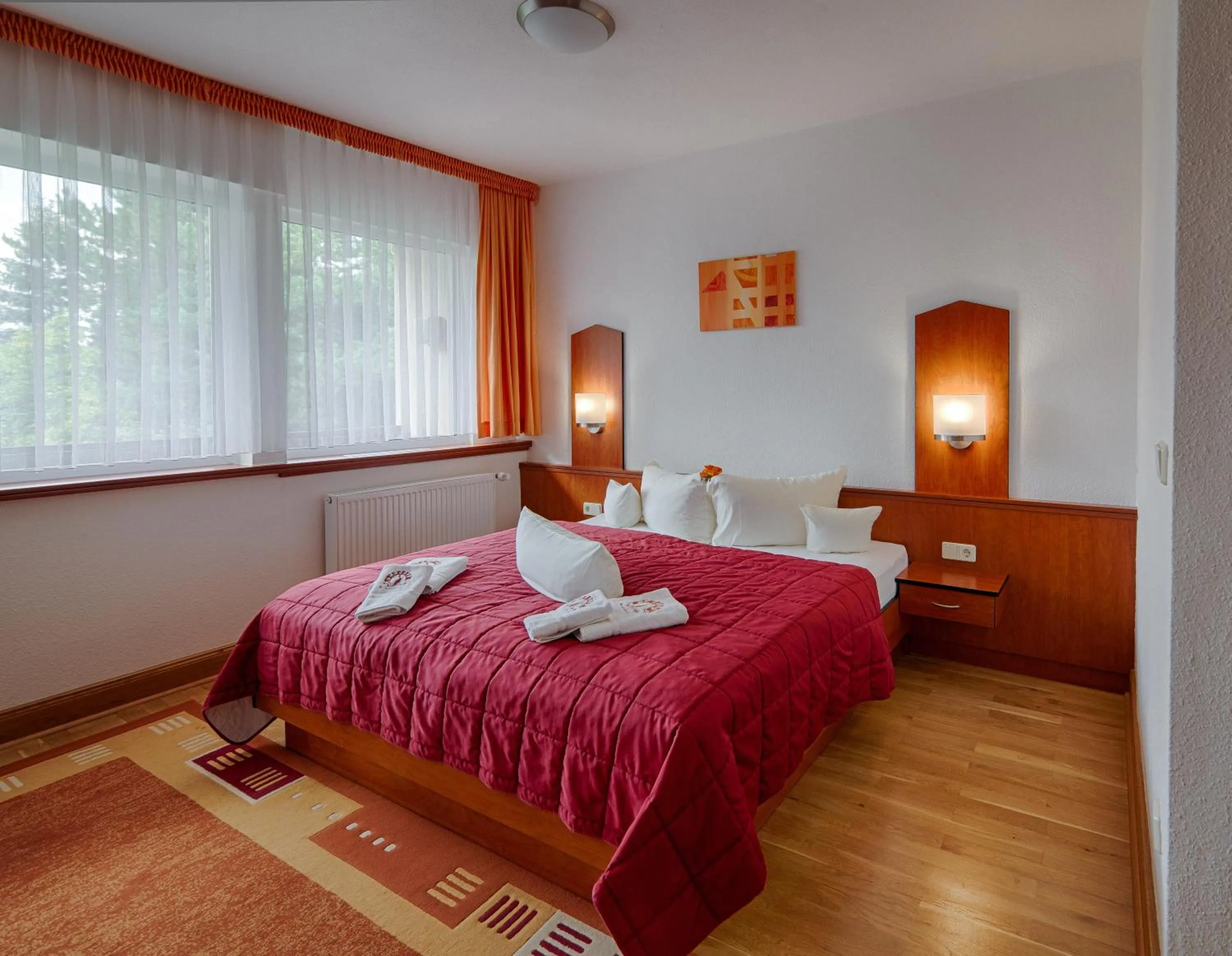 Bed in Hotel Seeschlösschen