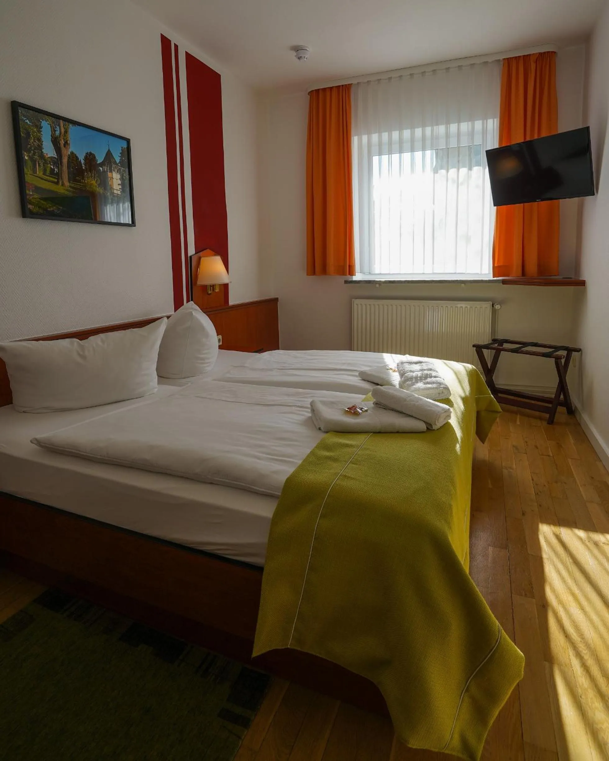 Photo of the whole room, Bed in Hotel Seeschlösschen