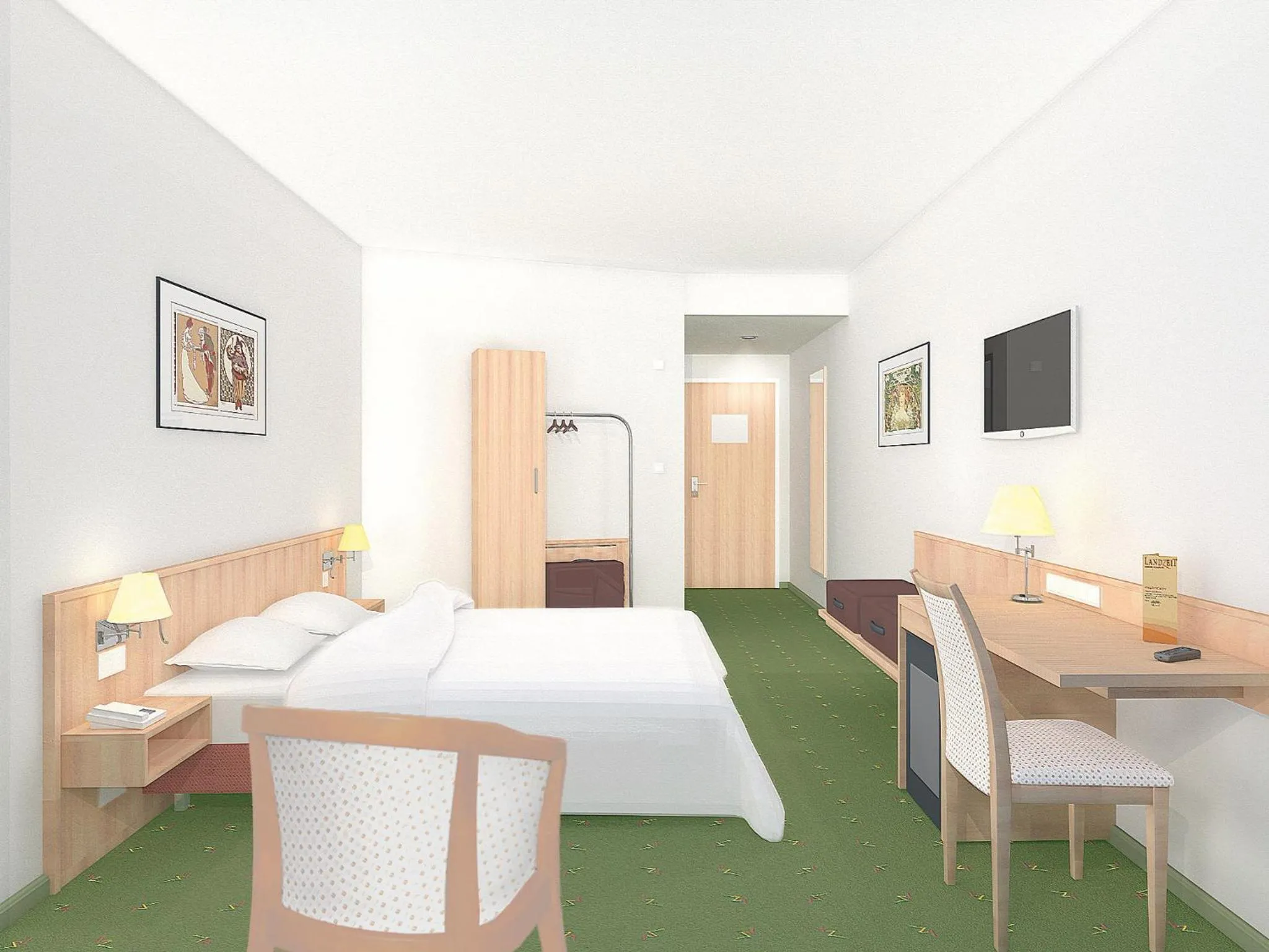 Photo of the whole room, Bed in Landzeit Autobahn-Restaurant Steinhäusl bei Wien