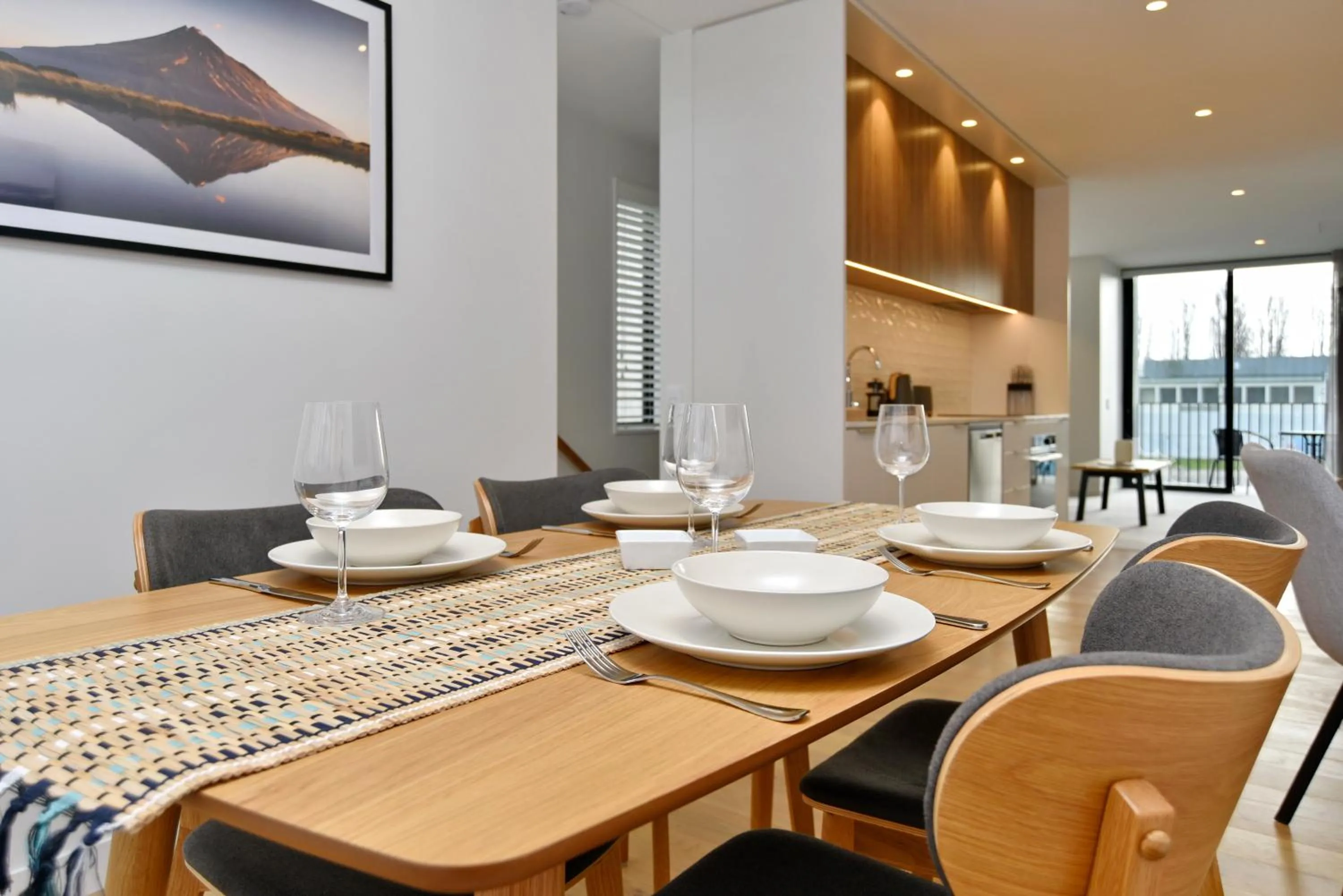 Seating area in Worcester Terrace One - Christchurch Holiday Homes