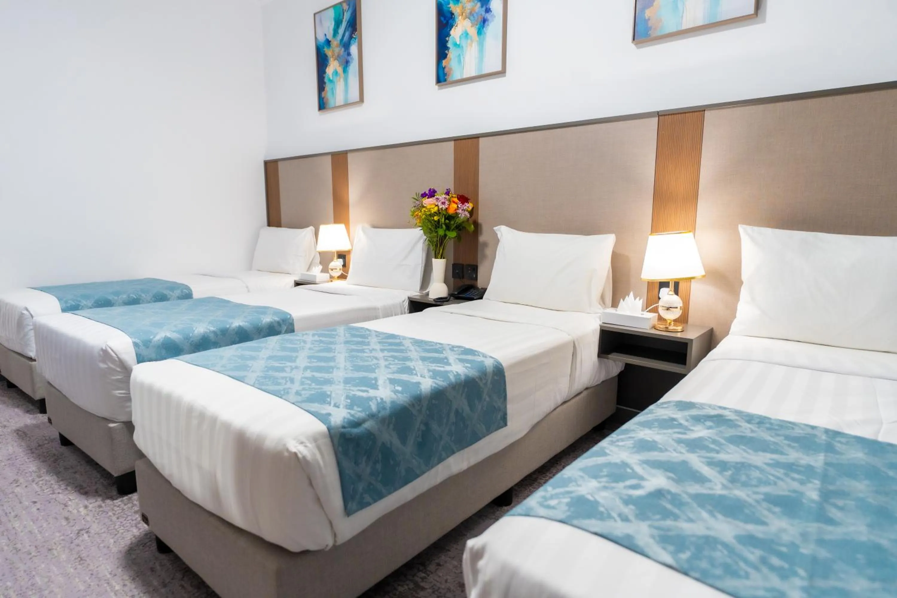 Bed in Araek Taiba Hotel