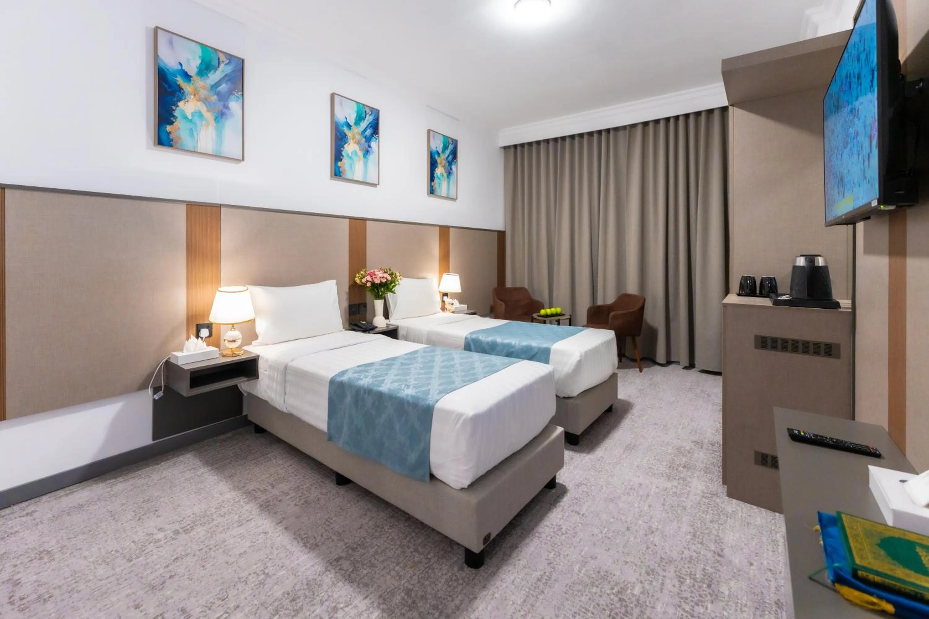 Bed in Araek Taiba Hotel