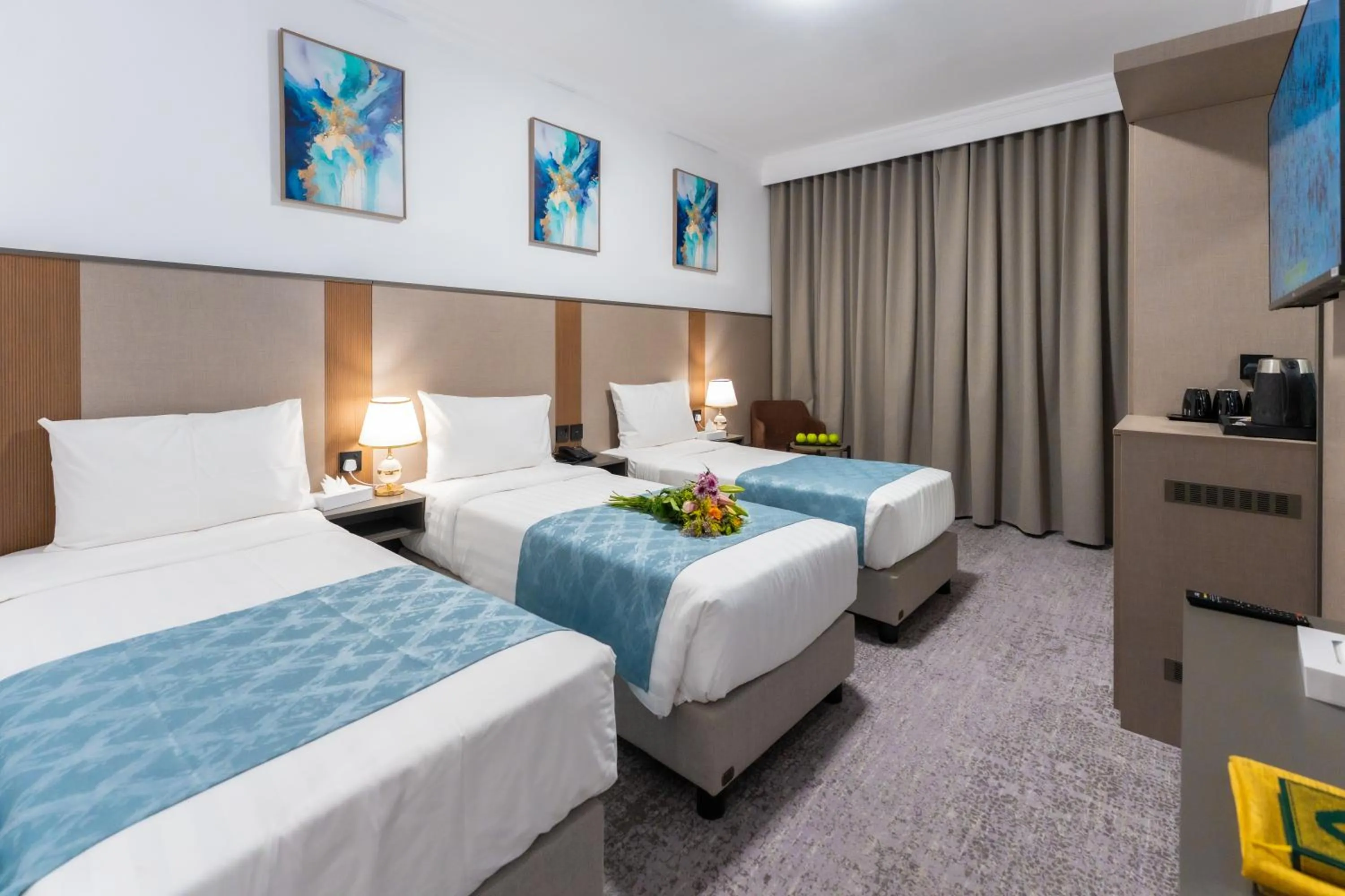 Bed in Araek Taiba Hotel