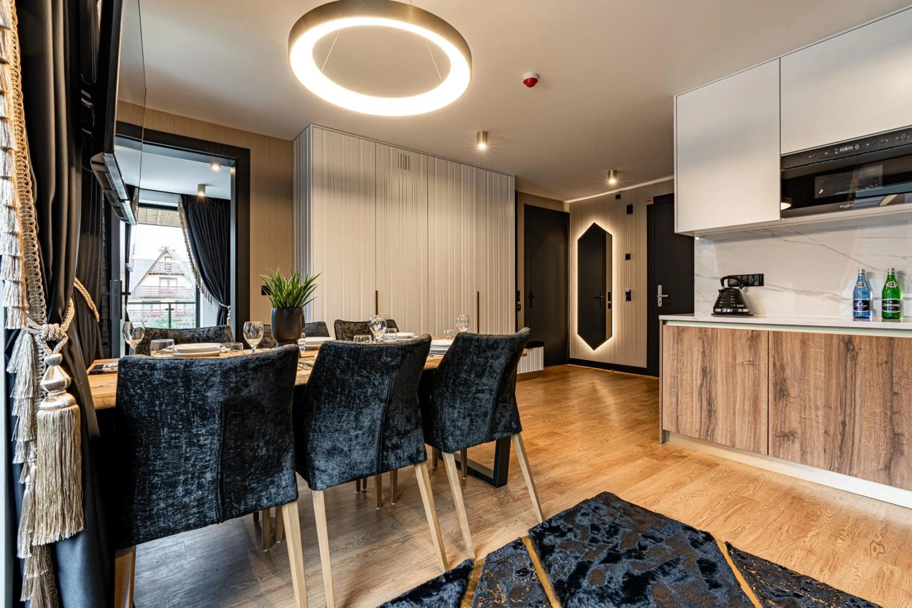 Kitchen or kitchenette in Aparthotel Diamond SPA Aqua