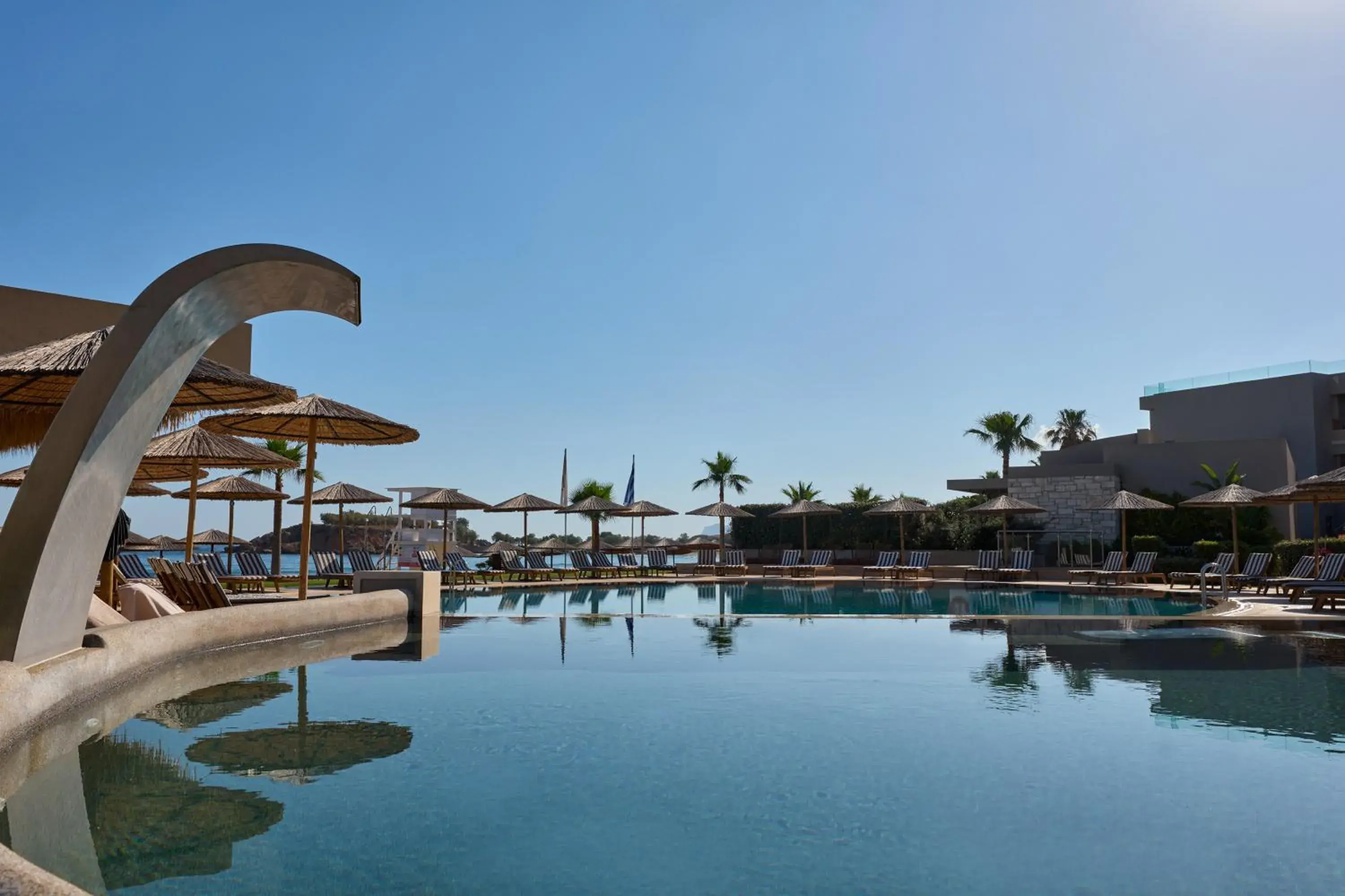 Swimming pool in Atlantica Kalliston Resort - Adults Only Swimming pool in Atlantica Kalliston Resort - Adults Only