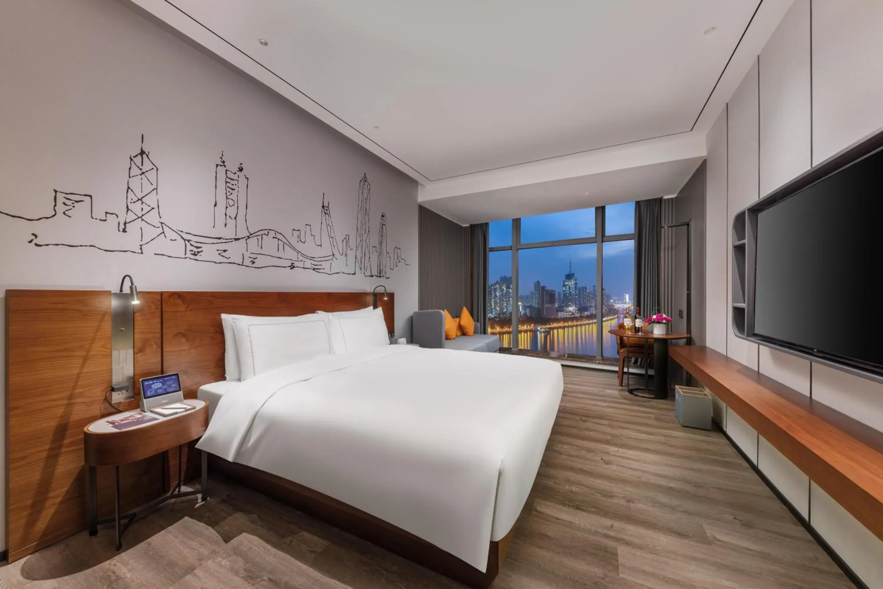 Bay View Deluxe King Room in UrCove By Hyatt ShenZhen Futian Port Bay View Deluxe King Room in UrCove By Hyatt ShenZhen Futian Port